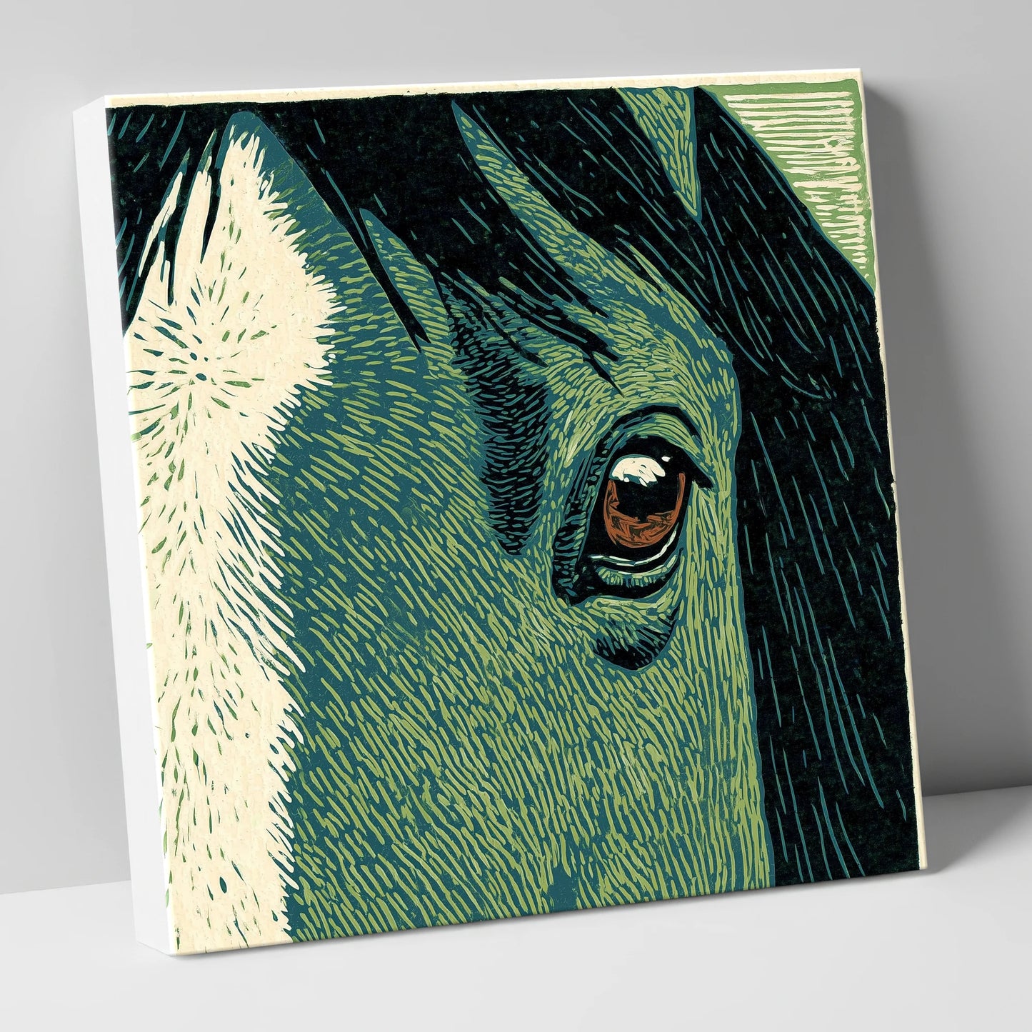 The Watchful Gaze horse portrait canvas wall art
