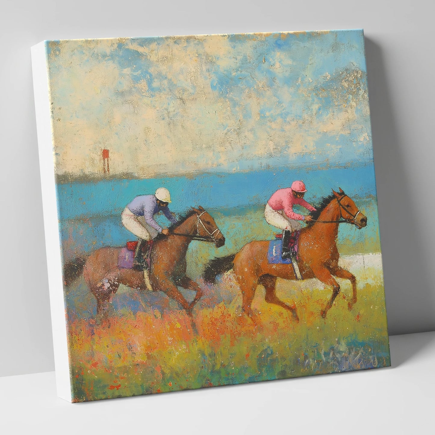 Turf and Tide racing horse canvas wall art