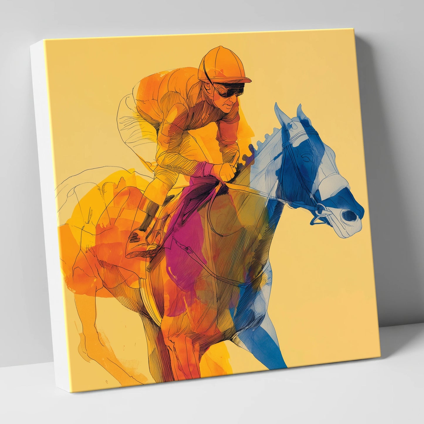 The Golden Furlong racing horse canvas wall art