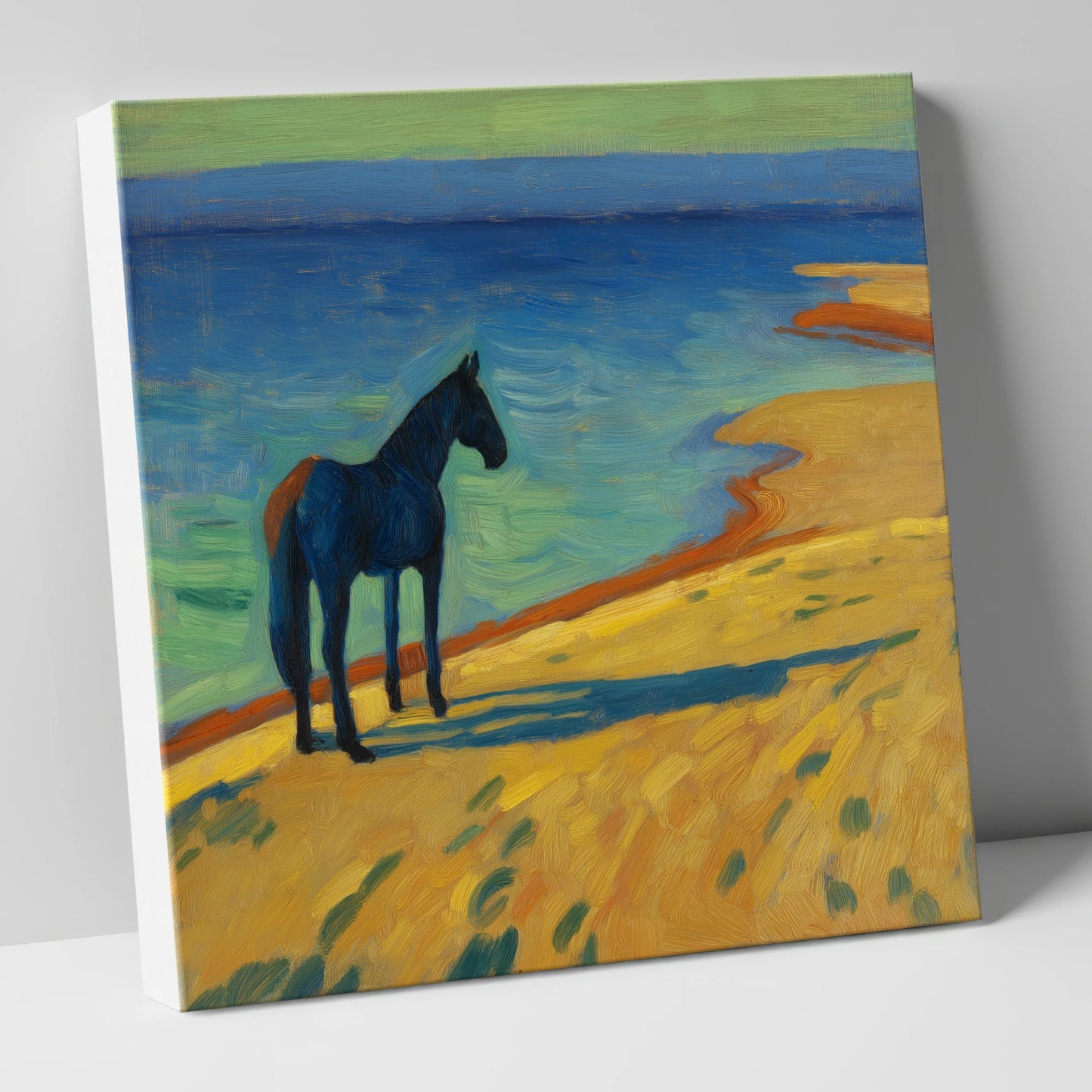 Shoreline Stillness horse landscape canvas wall art
