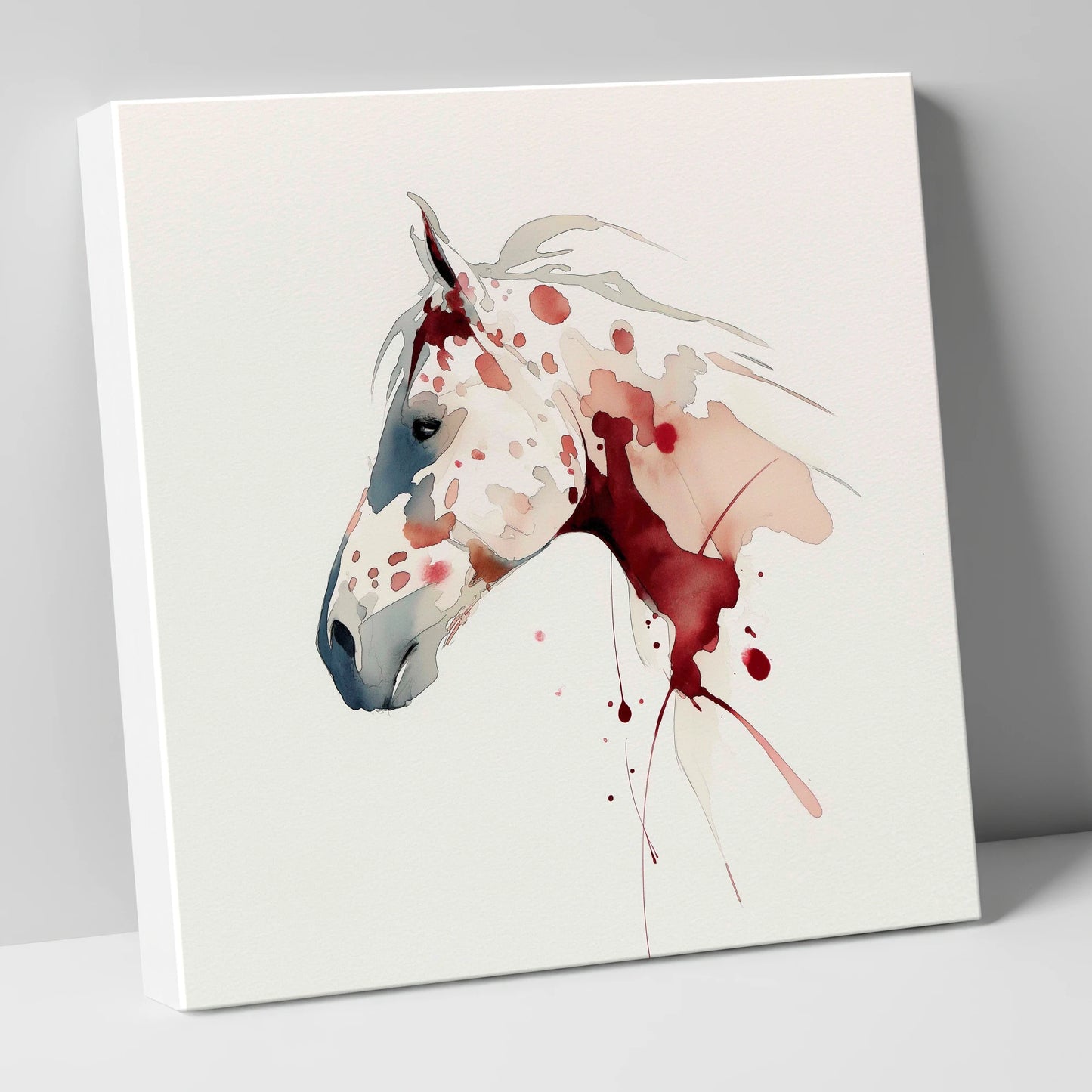 Crimson Appaloosa Profile horse breed canvas wall art