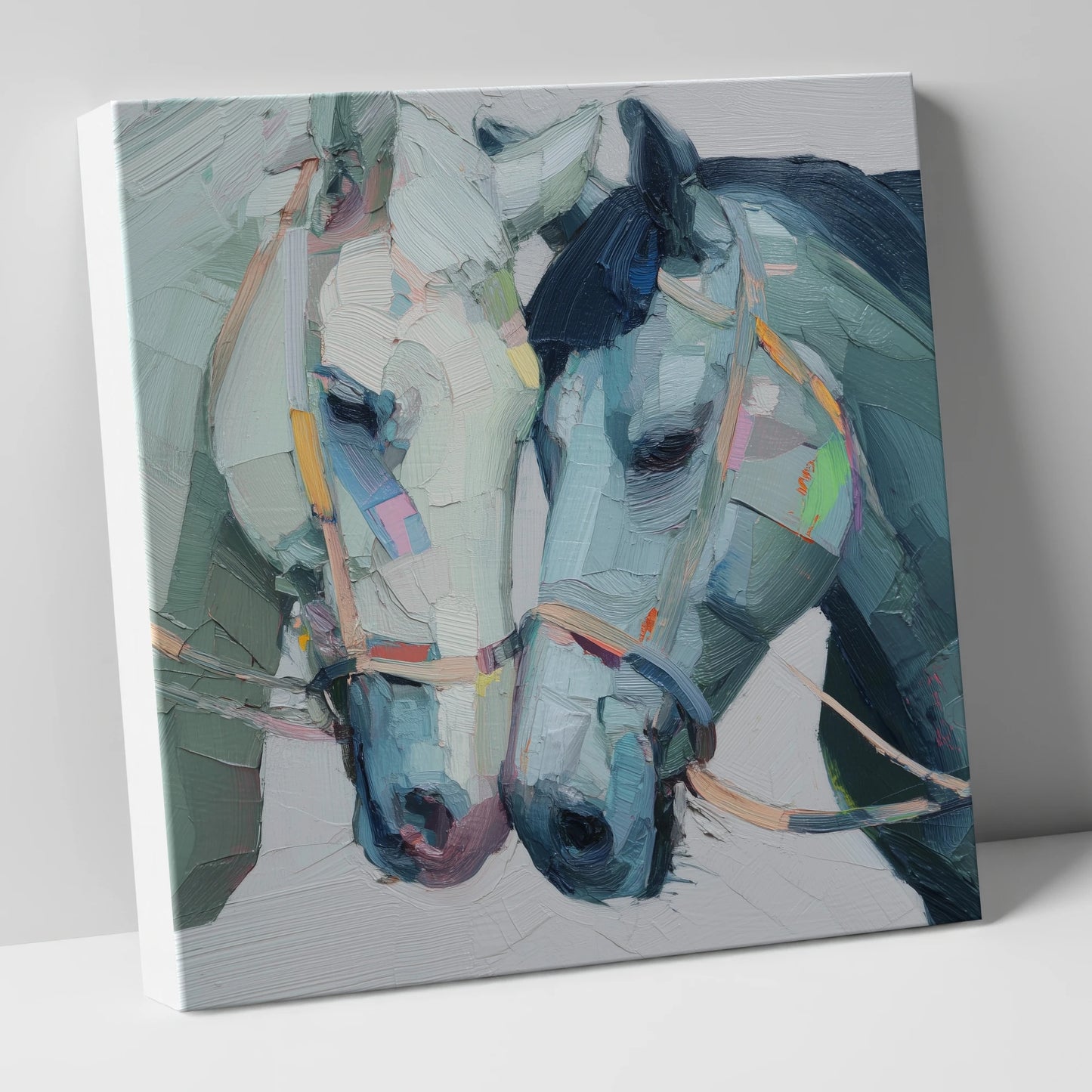 A Quiet Connection horse portrait canvas wall art