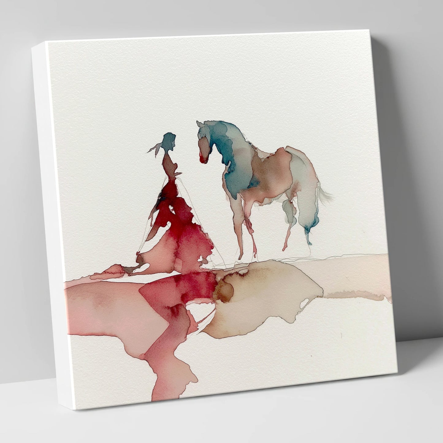 Ethereal Bond horse & rider canvas wall art
