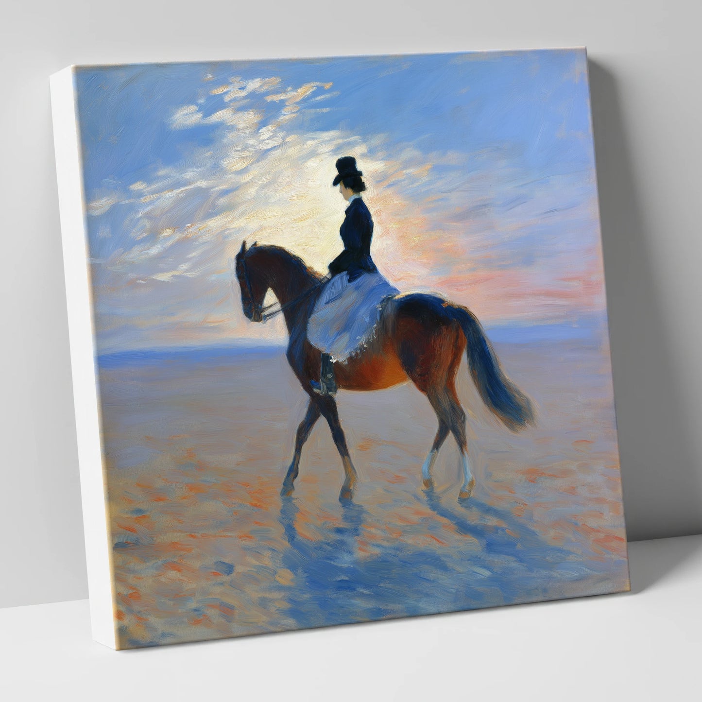 Dawn Elegance dressage horse canvas wall art