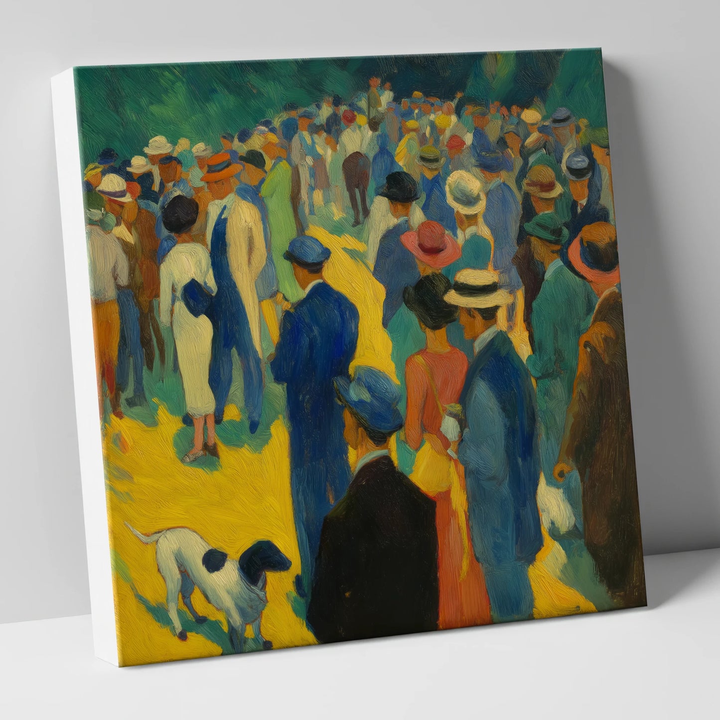 Race Day Spectacle racing horse canvas wall art