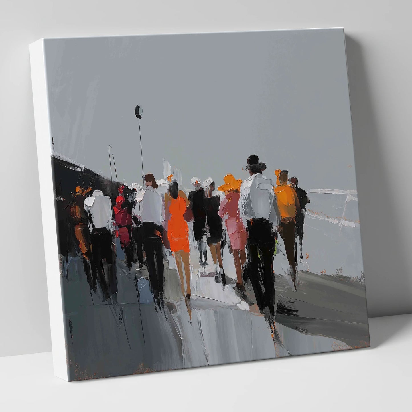 The Grandstand Parade racing horse canvas wall art