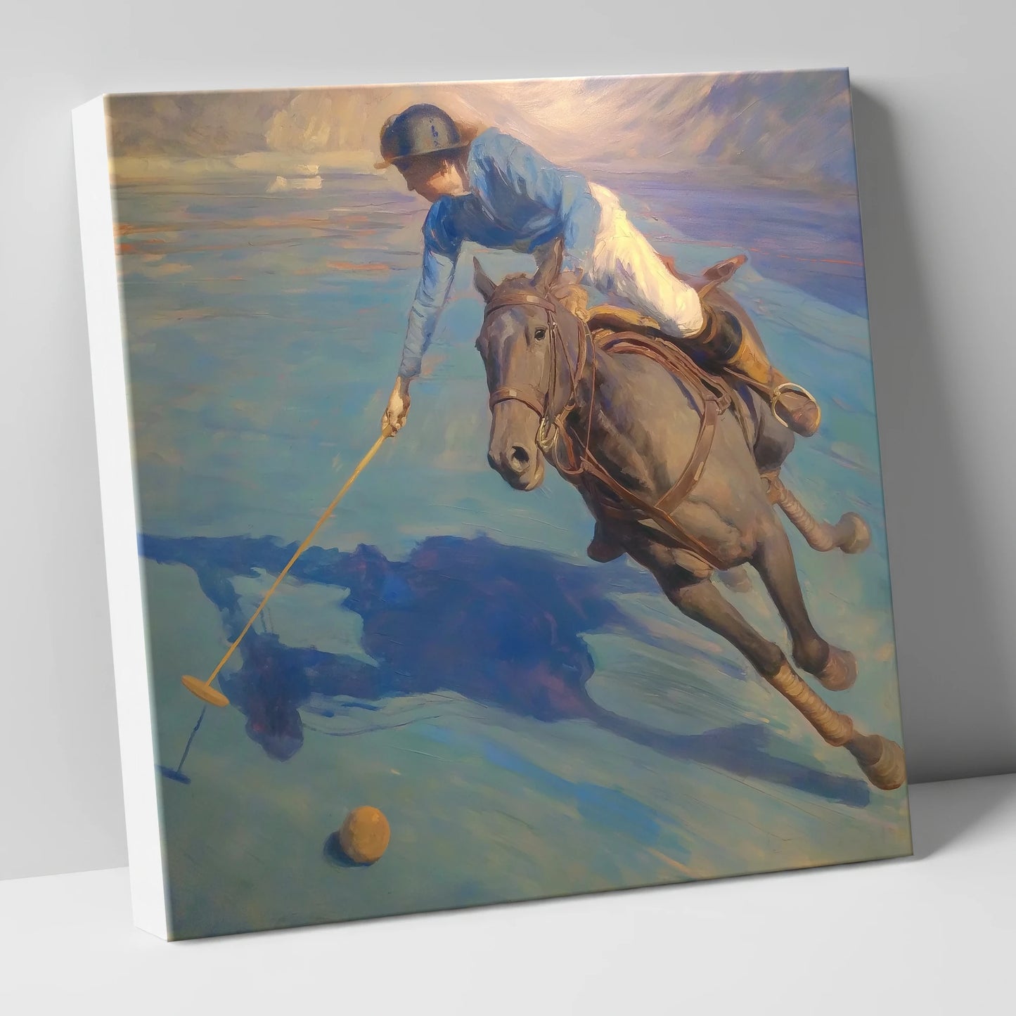 The Final Chukka polo horse canvas wall art