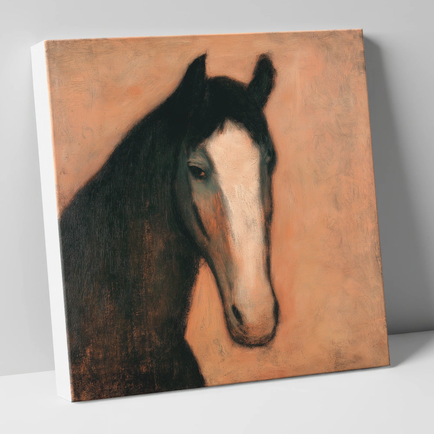 Dignity in Shadows horse portrait canvas wall art