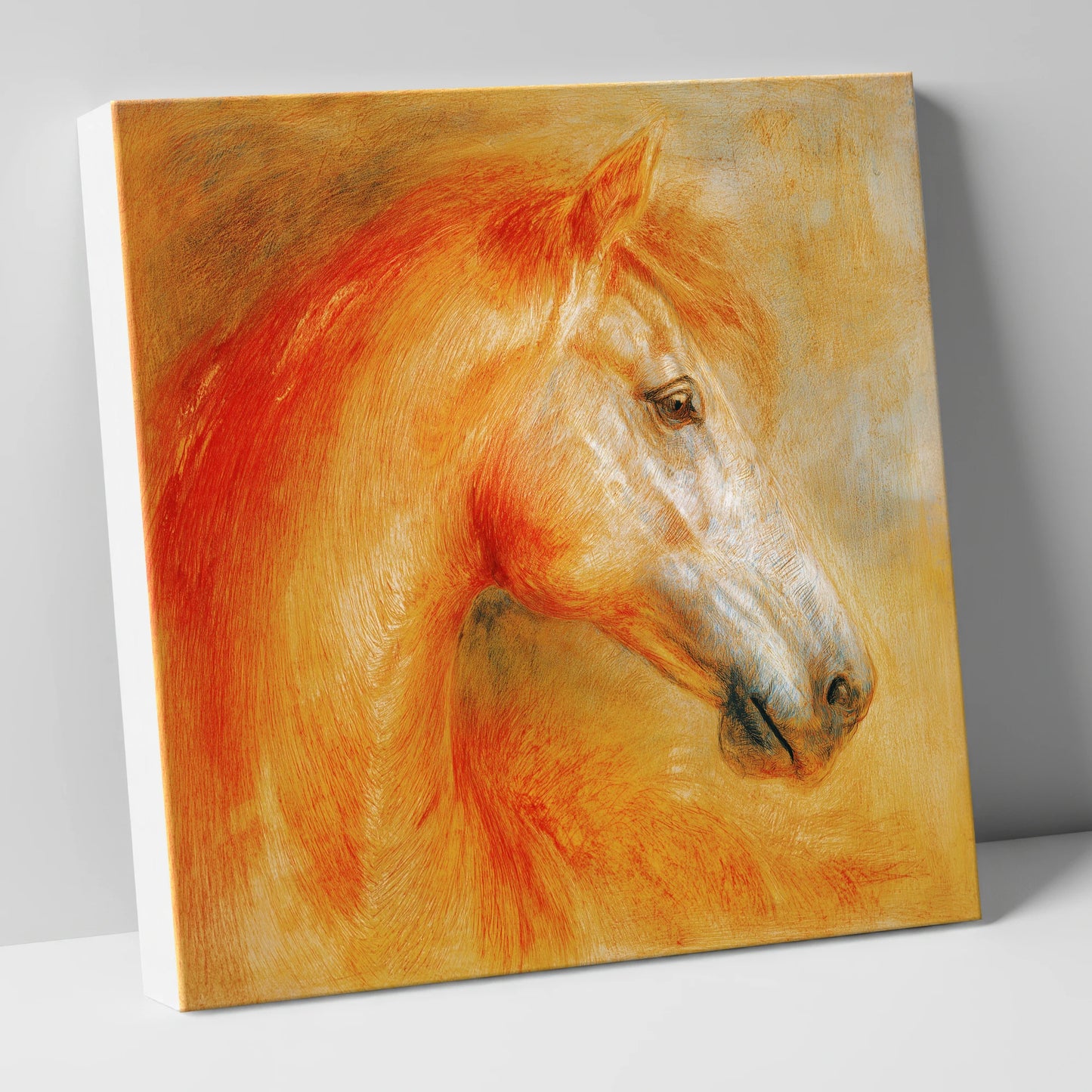 Radiant Equine Profile horse portrait canvas wall art