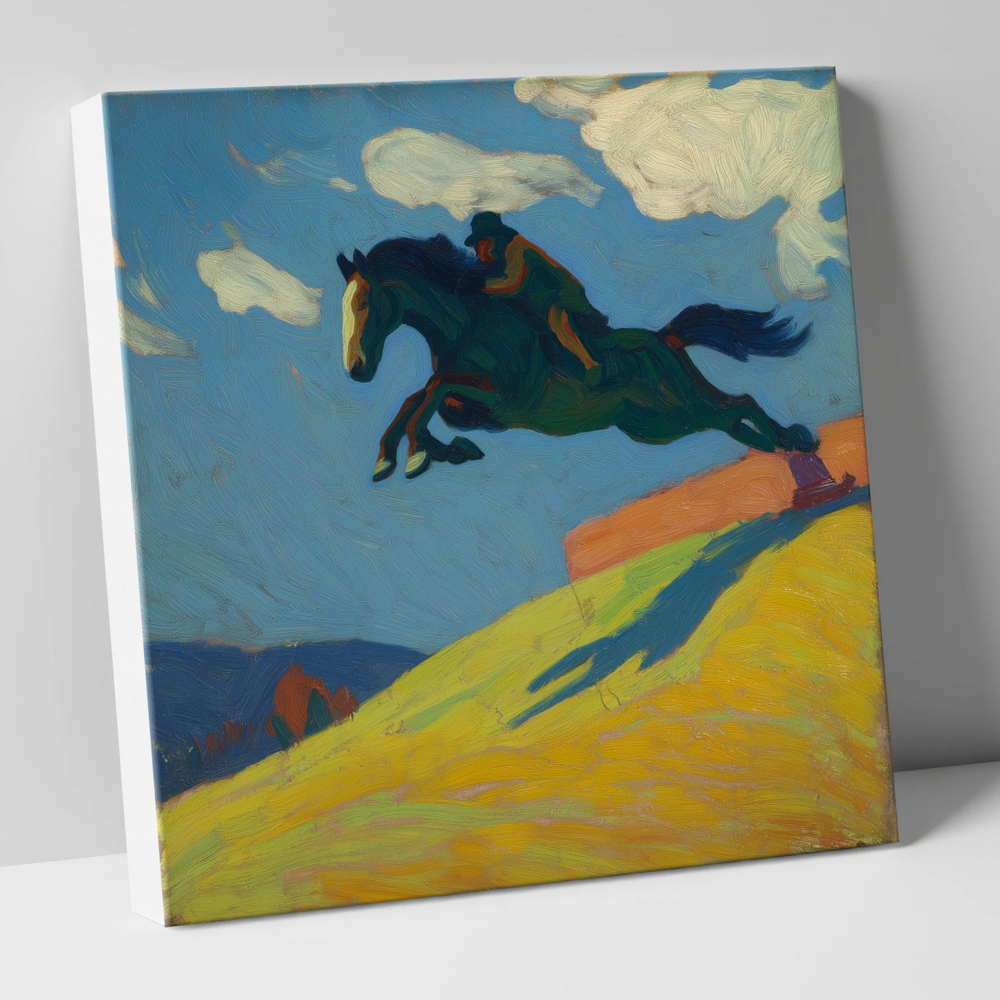 Airborne Splendour show jumping horse canvas wall art