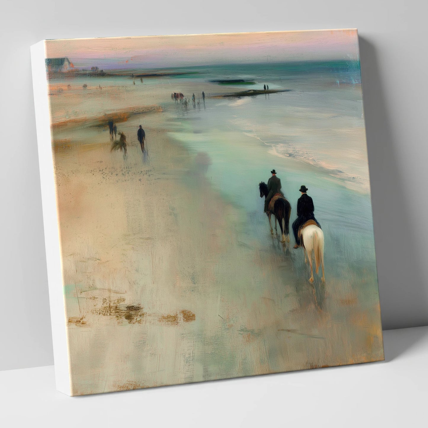 Reflections on the Shore horse landscape canvas wall art