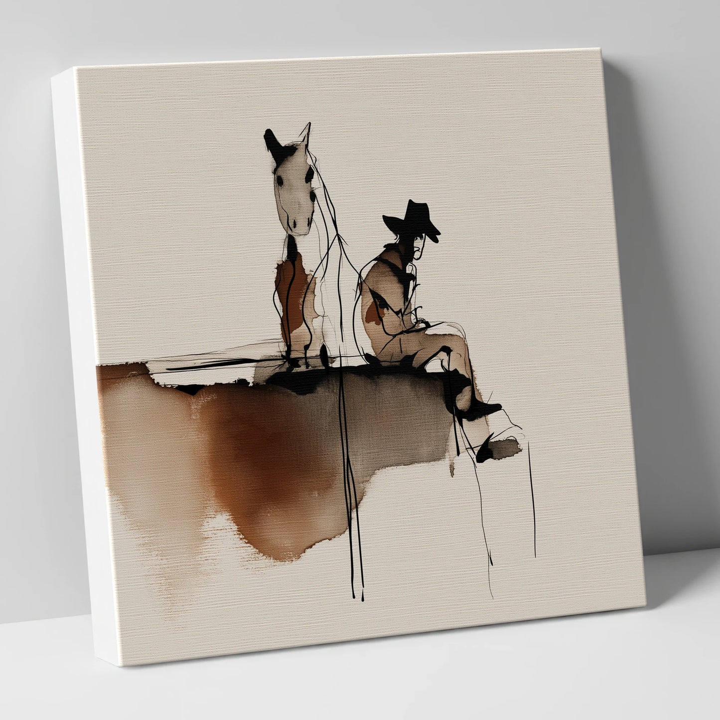 Resting on the Ridge western horse canvas wall art