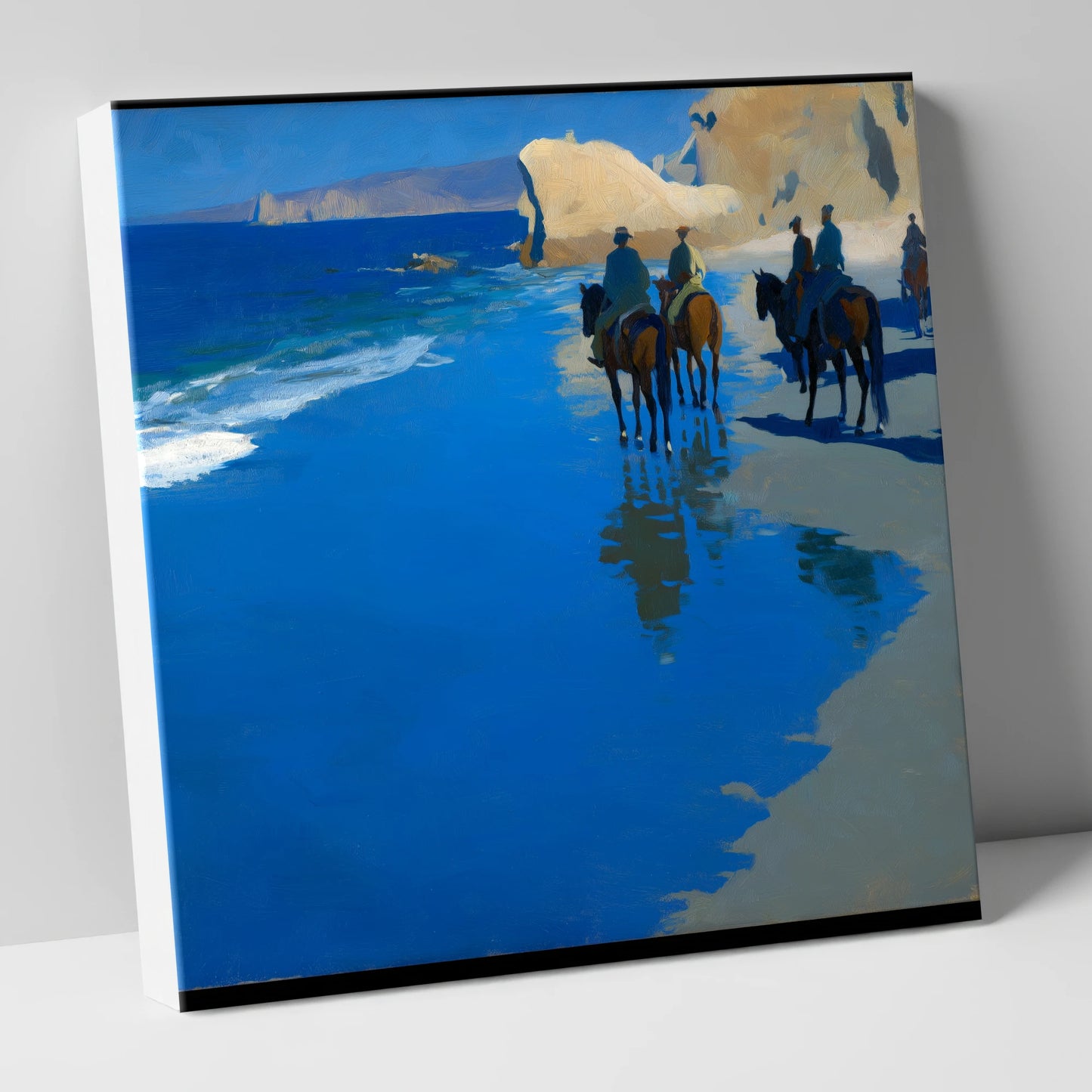 The Azure Shoreline horse landscape canvas wall art