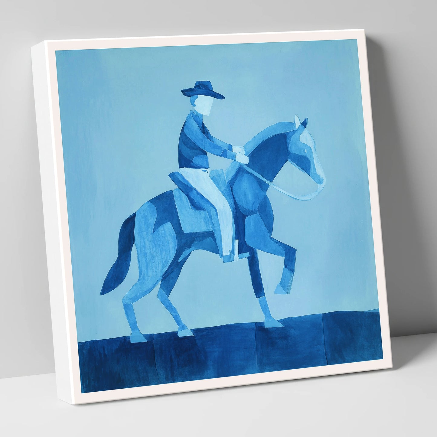 Azure Western Cadence western horse canvas wall art