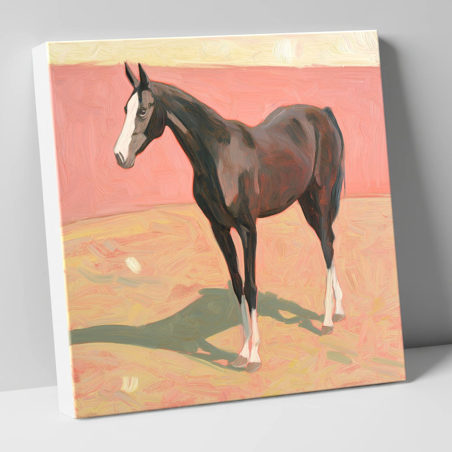 Quiet Grace in Pastel horse breed canvas wall art
