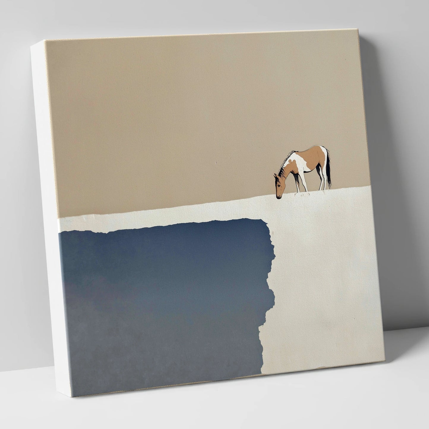 The Quiet Expanse horse landscape canvas wall art