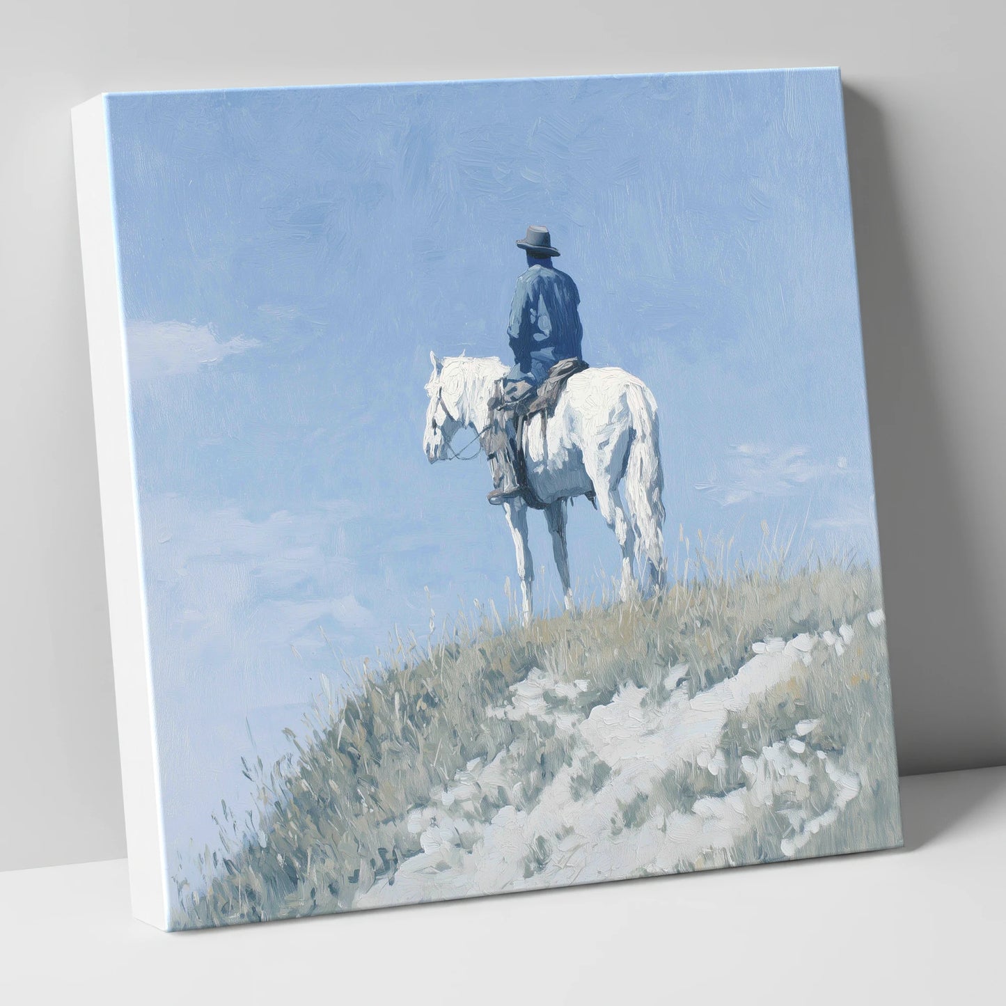 Solitude on the Ridge western horse canvas wall art