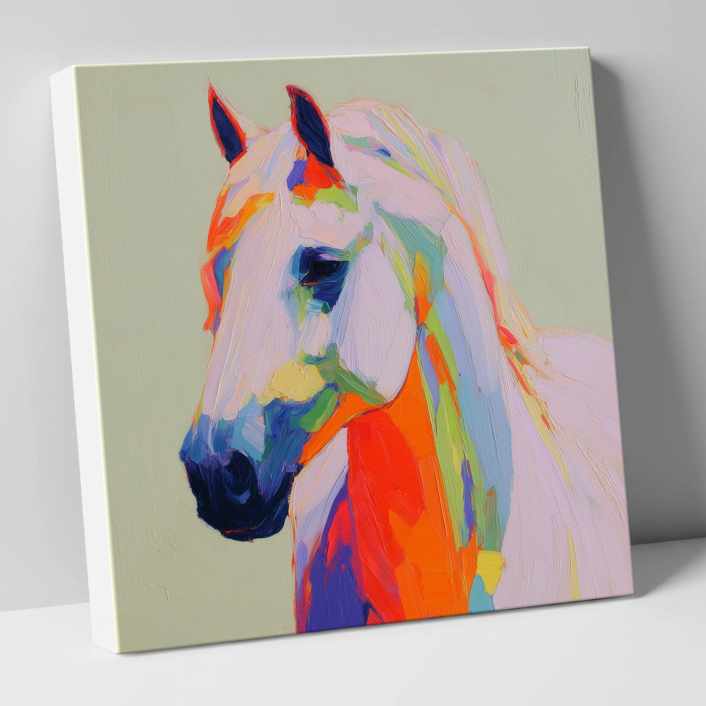 Vivid Equine Profile horse breed canvas wall art