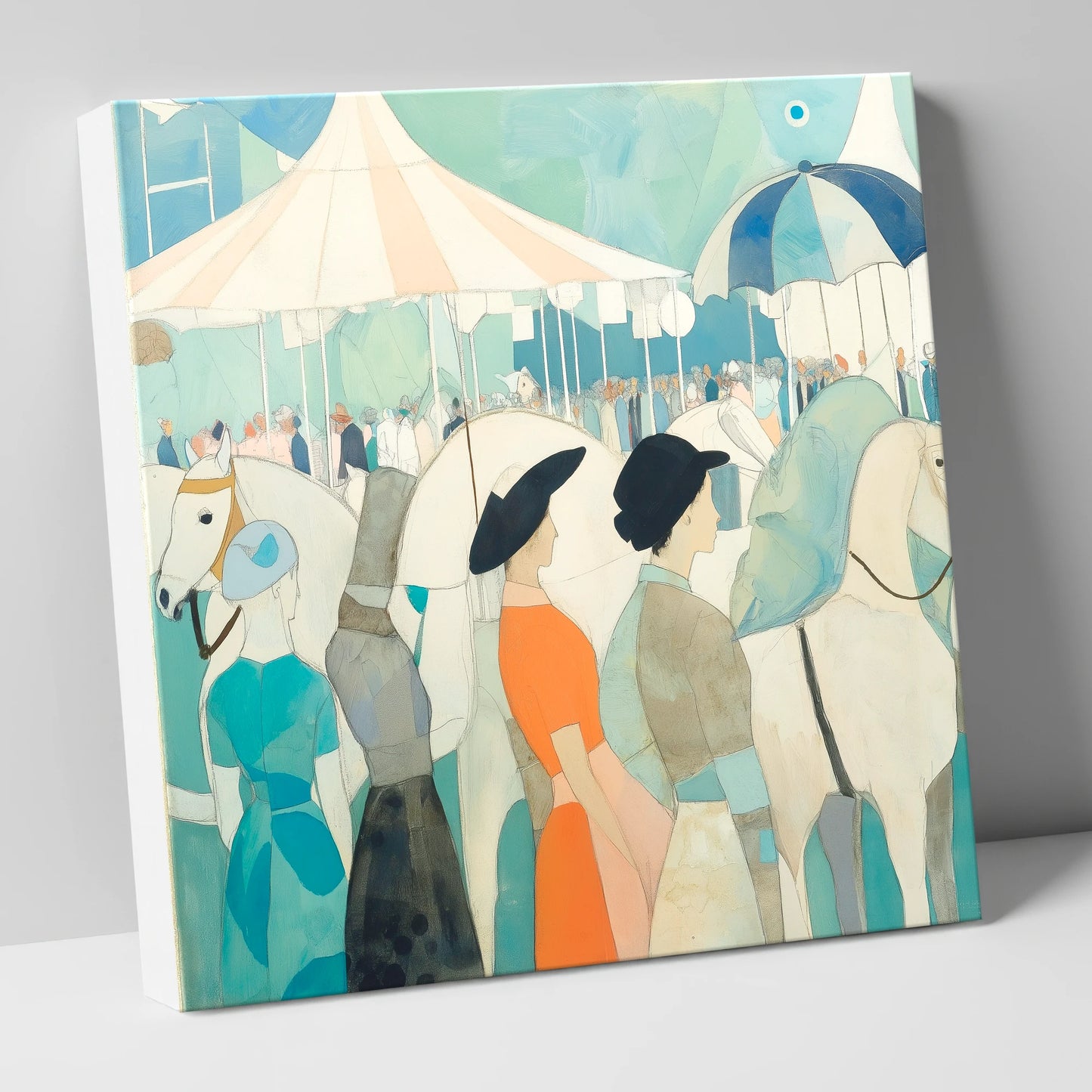 Trackside Elegance racing horse canvas wall art