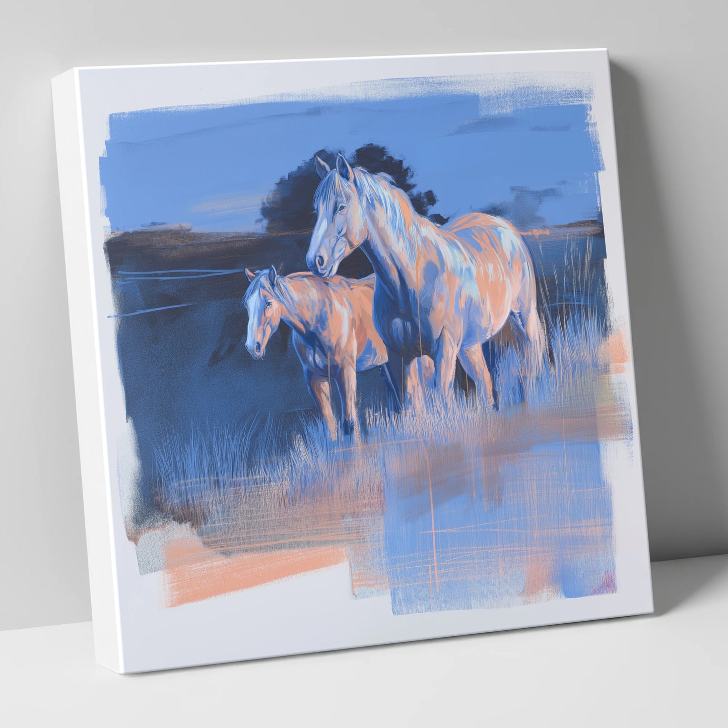 Twilight Companions wild horses canvas wall art