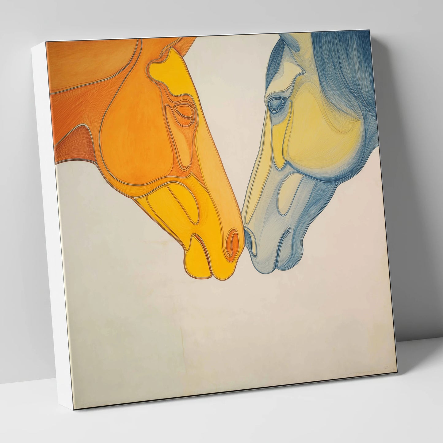 Flowing Connection horse portrait canvas wall art