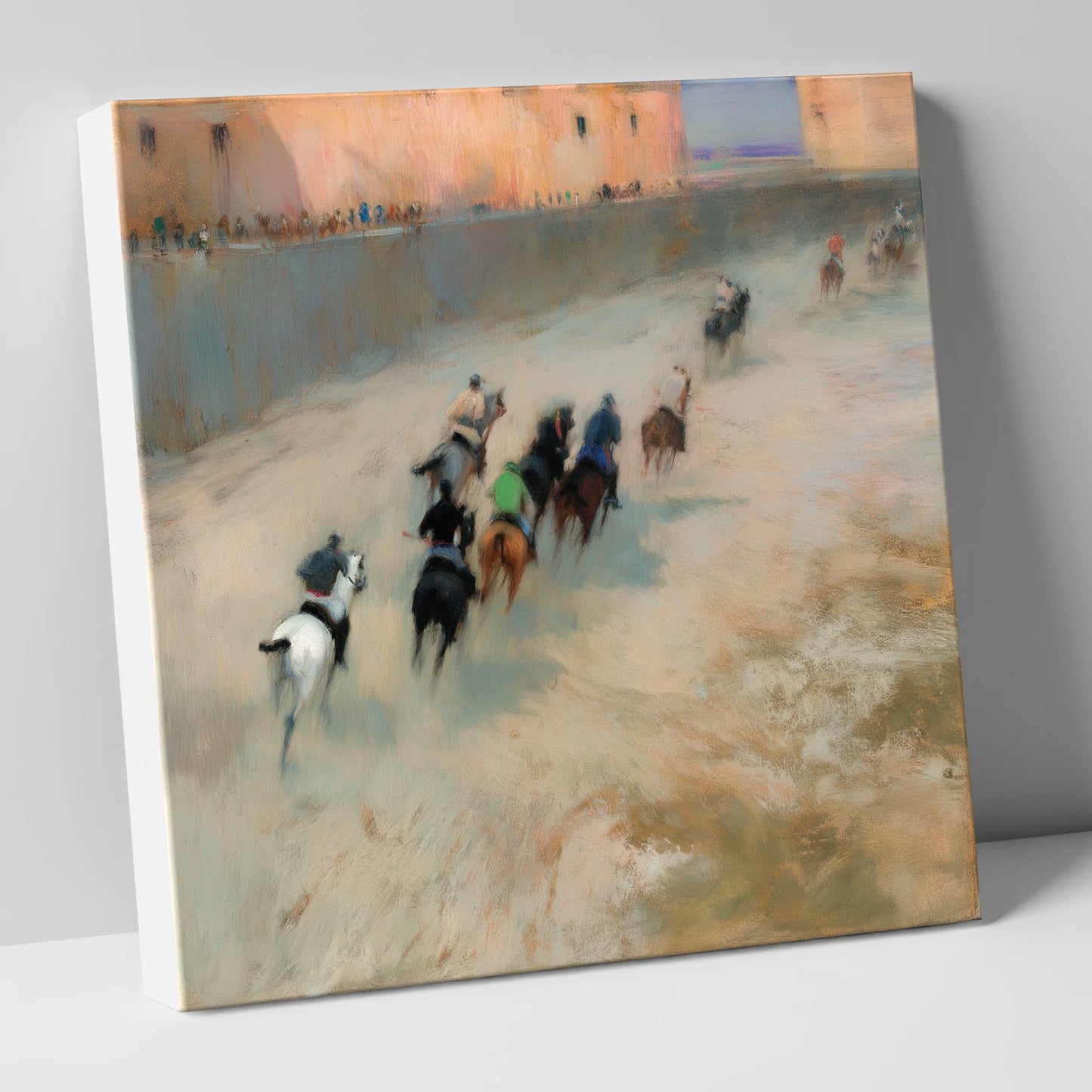 The Thundering Pack polo horse canvas wall art