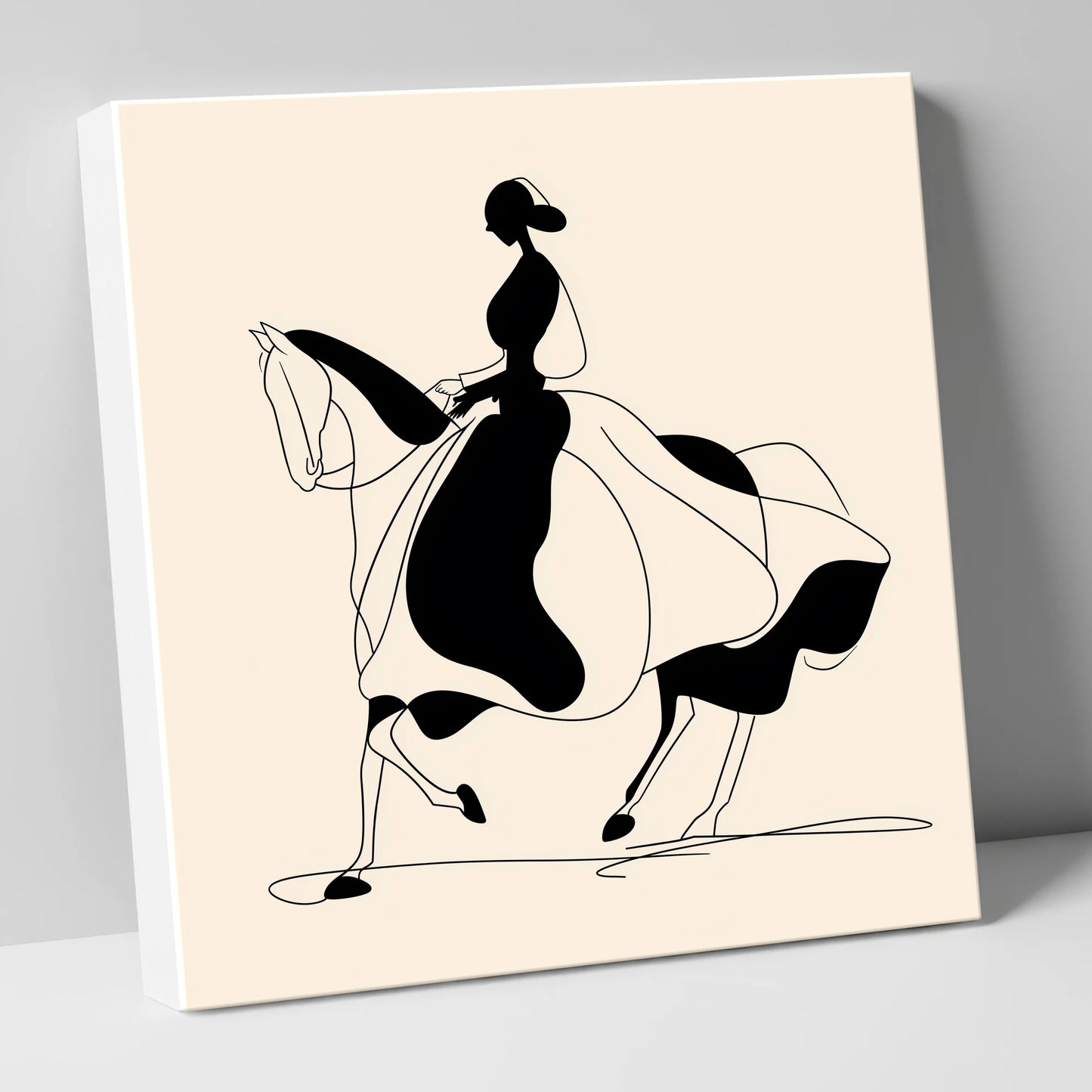 Fluid Elegance dressage horse canvas wall art