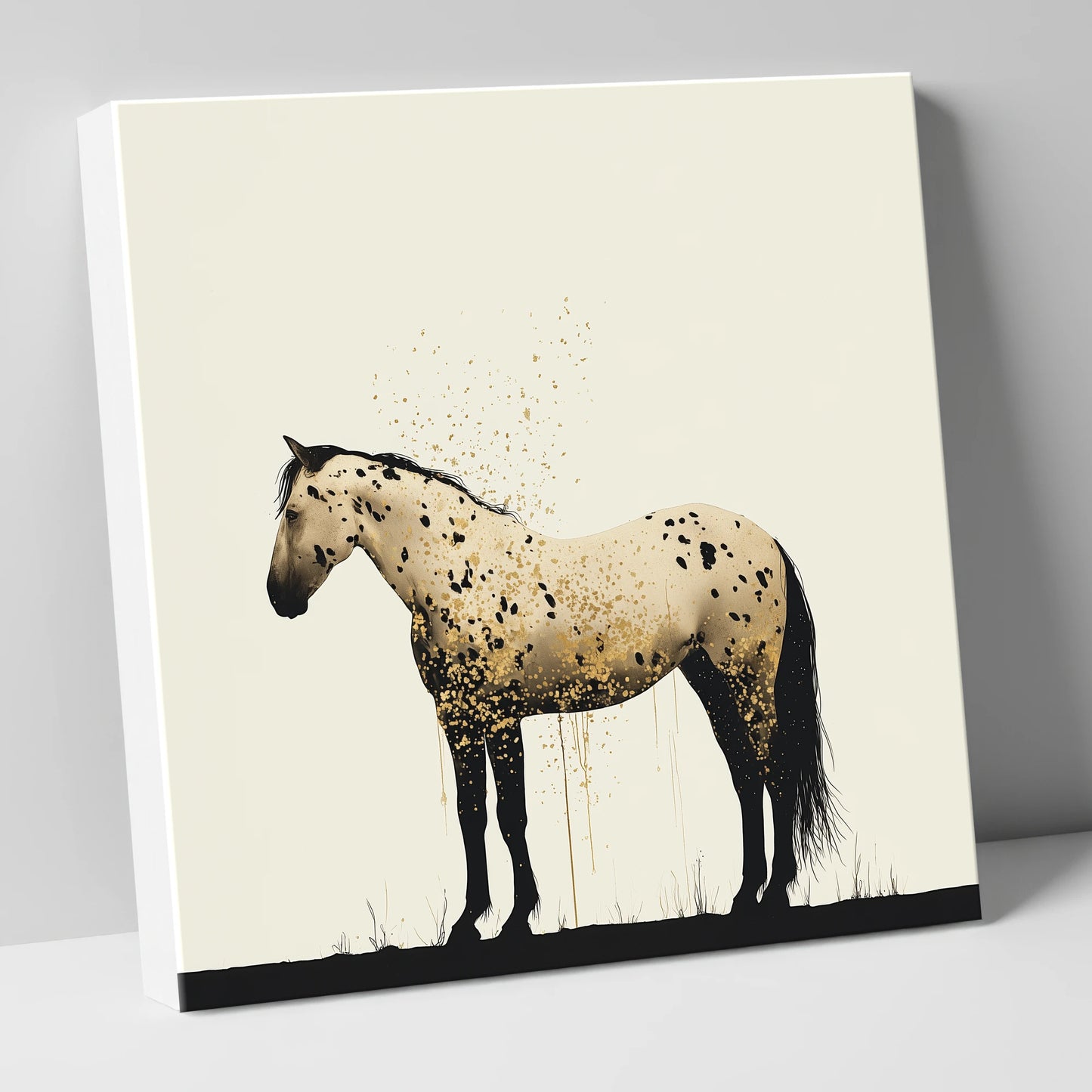Gilded Appaloosa Elegance horse breed canvas wall art