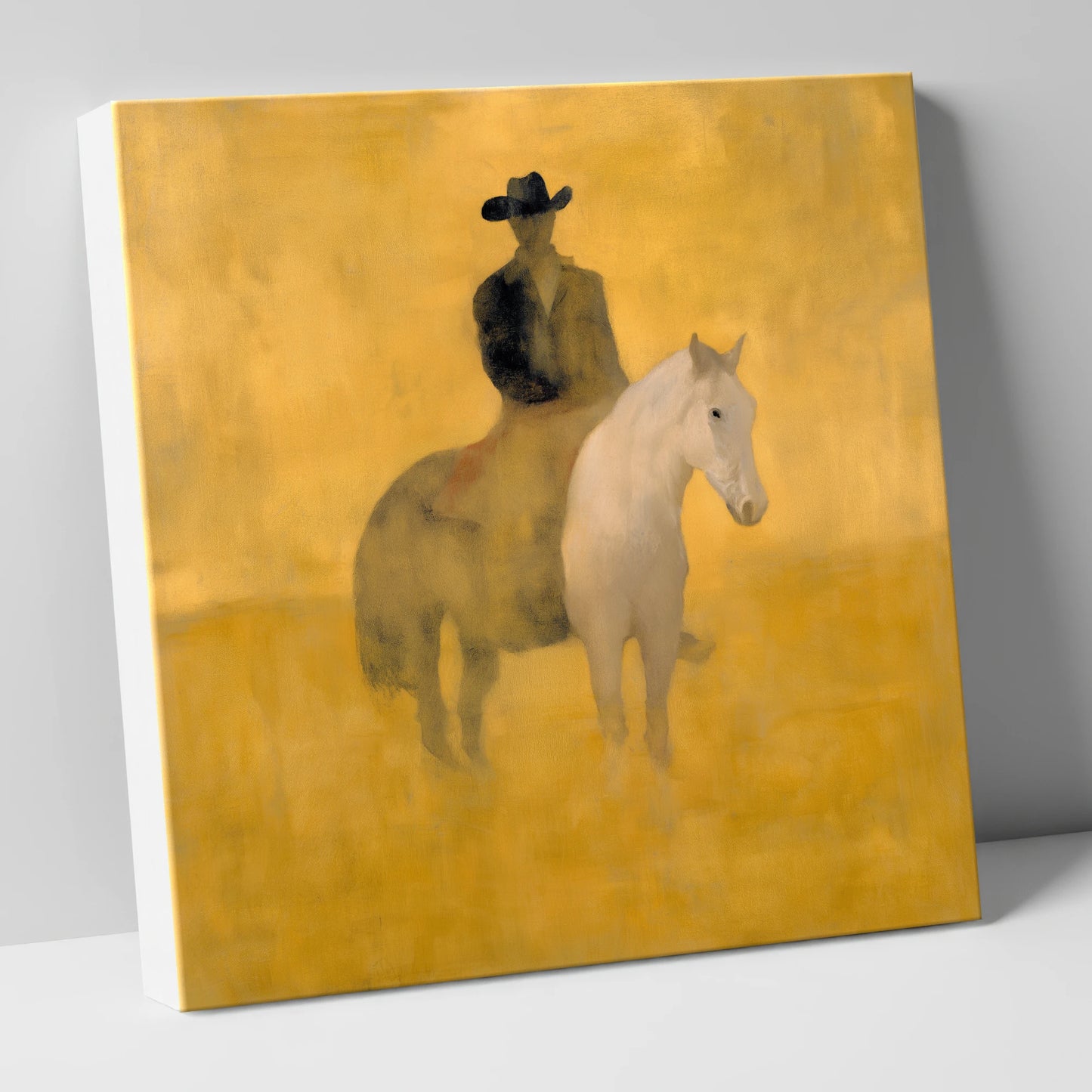 Sunlit Western Solitude western horse canvas wall art