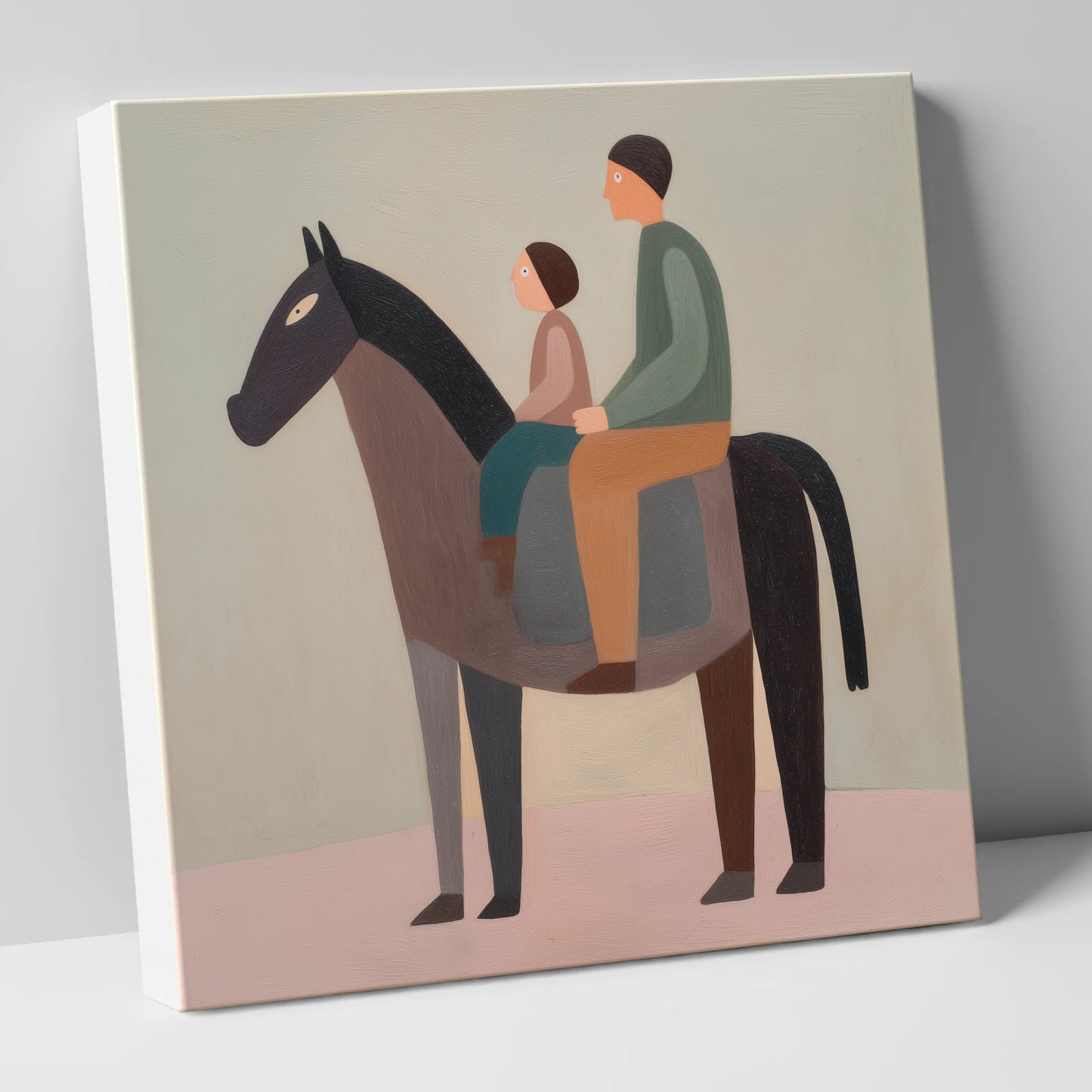 The Quiet Hack horse & rider canvas wall art