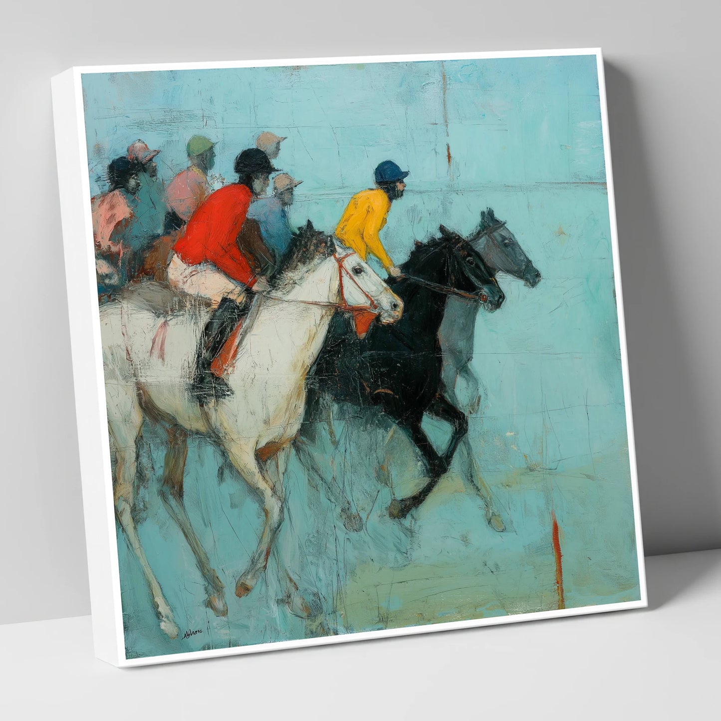 The Inside Rail racing horse canvas wall art