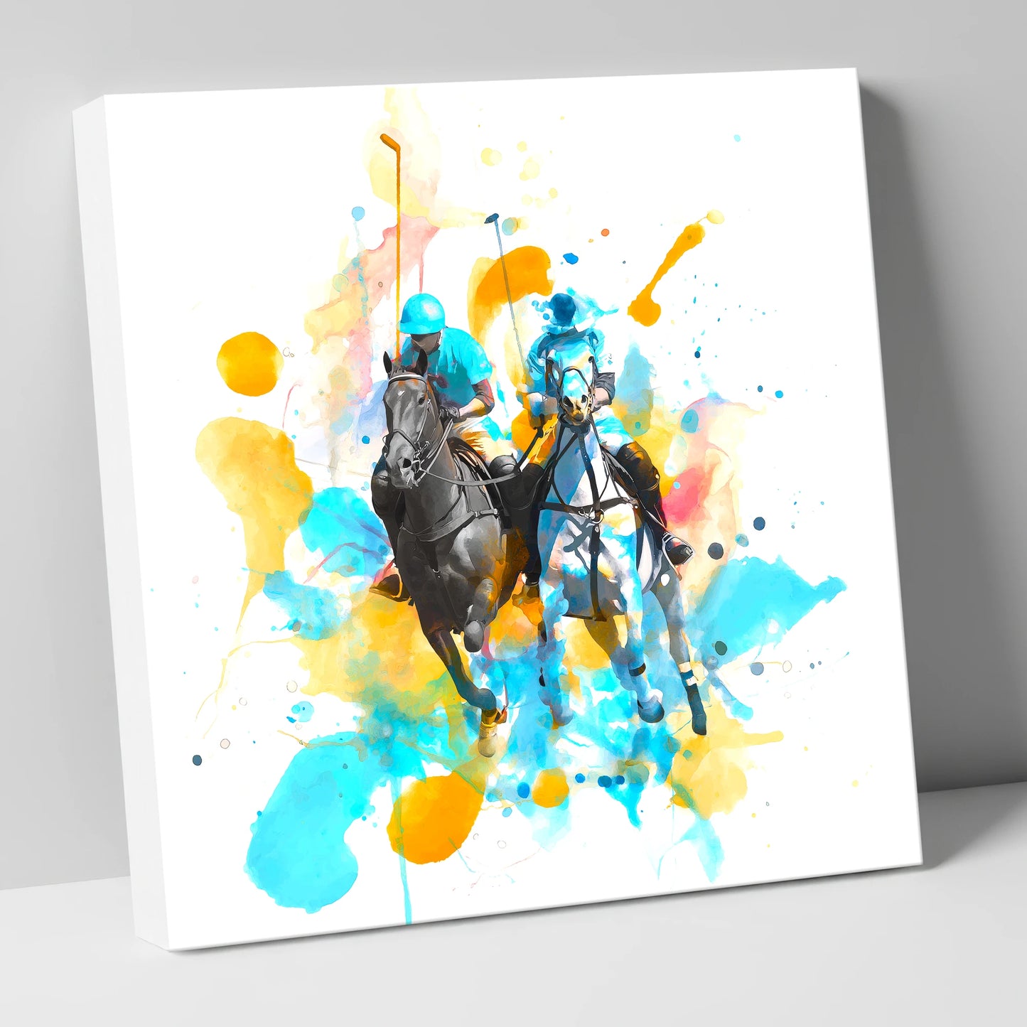 Mid-Chukka Clash polo horse canvas wall art