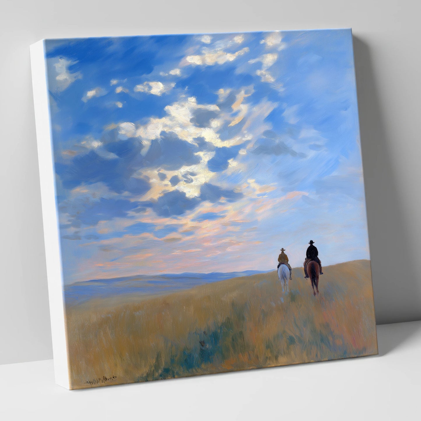 Towards the Horizon horse landscape canvas wall art