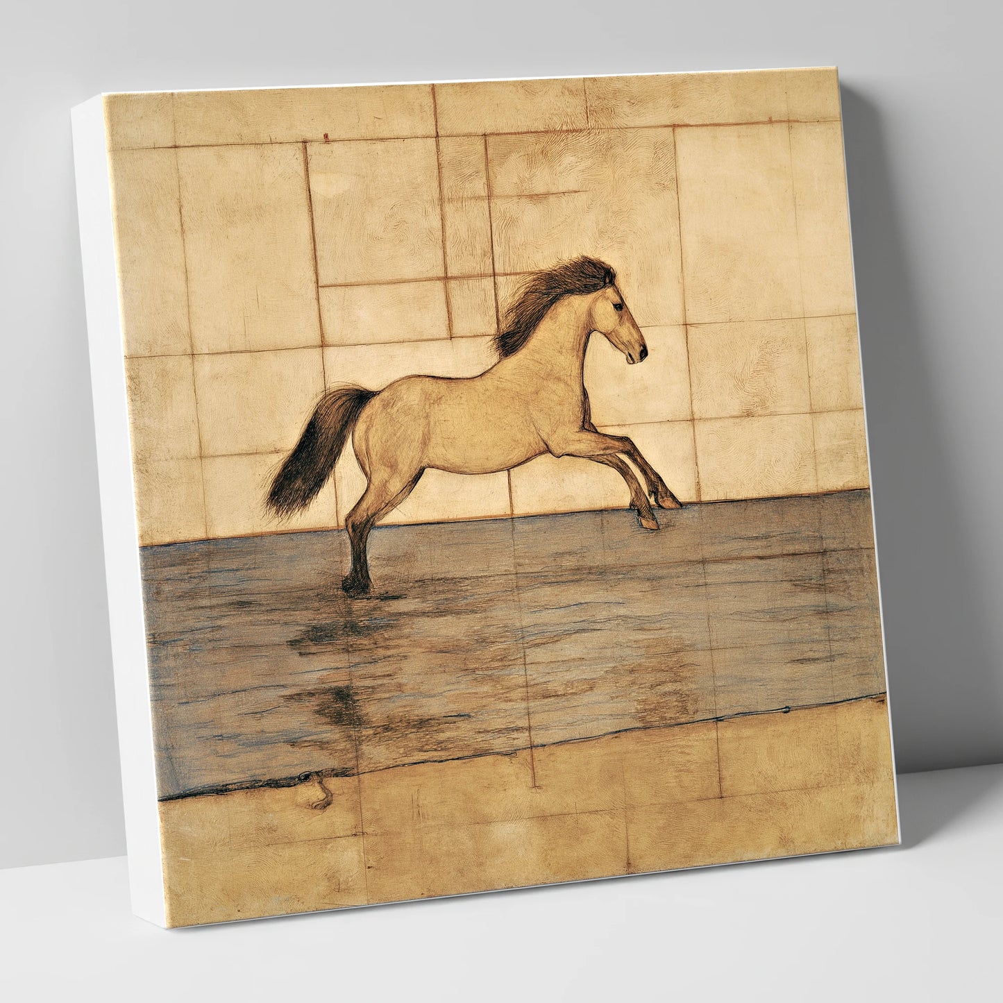 Classical Canter Study horse portrait canvas wall art