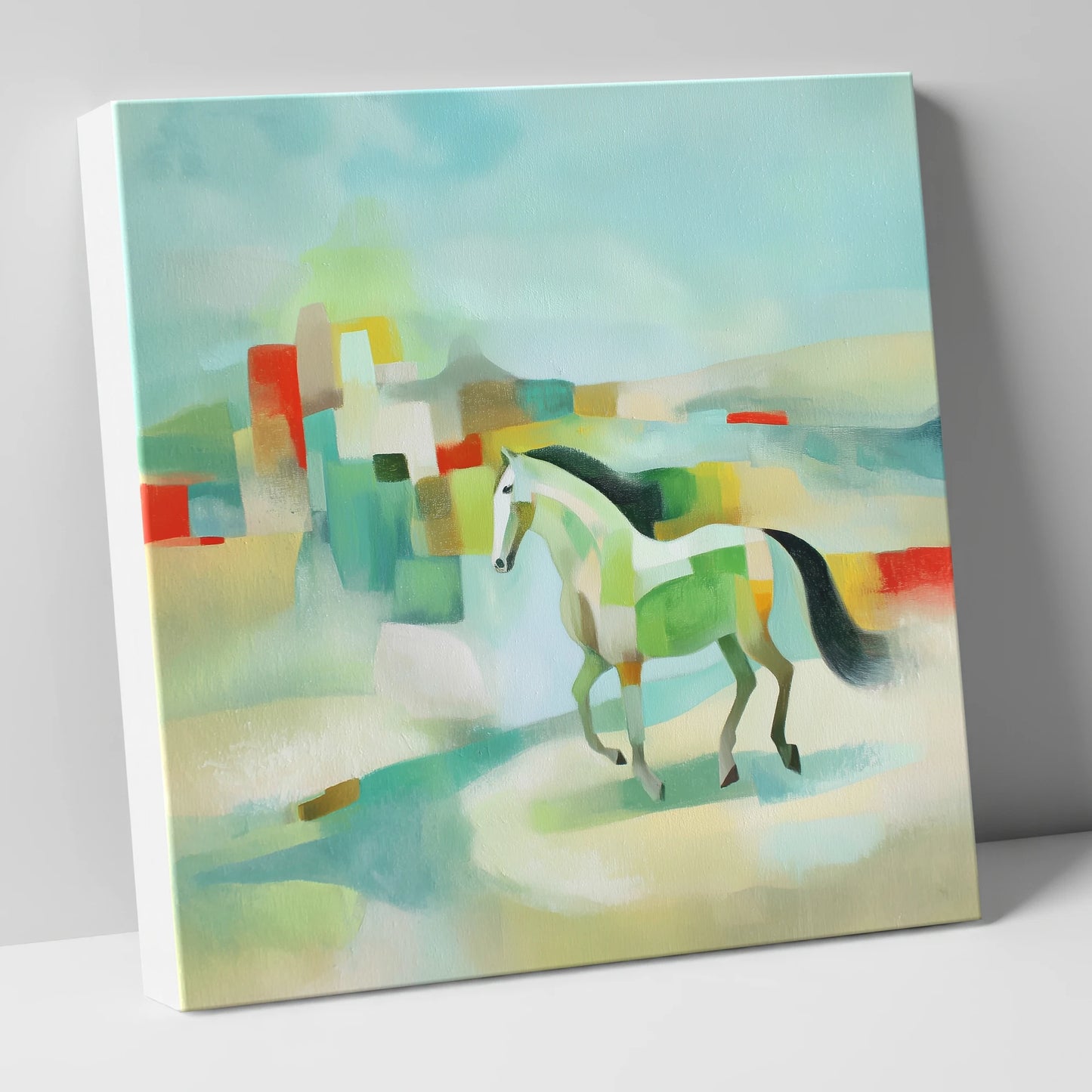 Structured Stride horse landscape canvas wall art