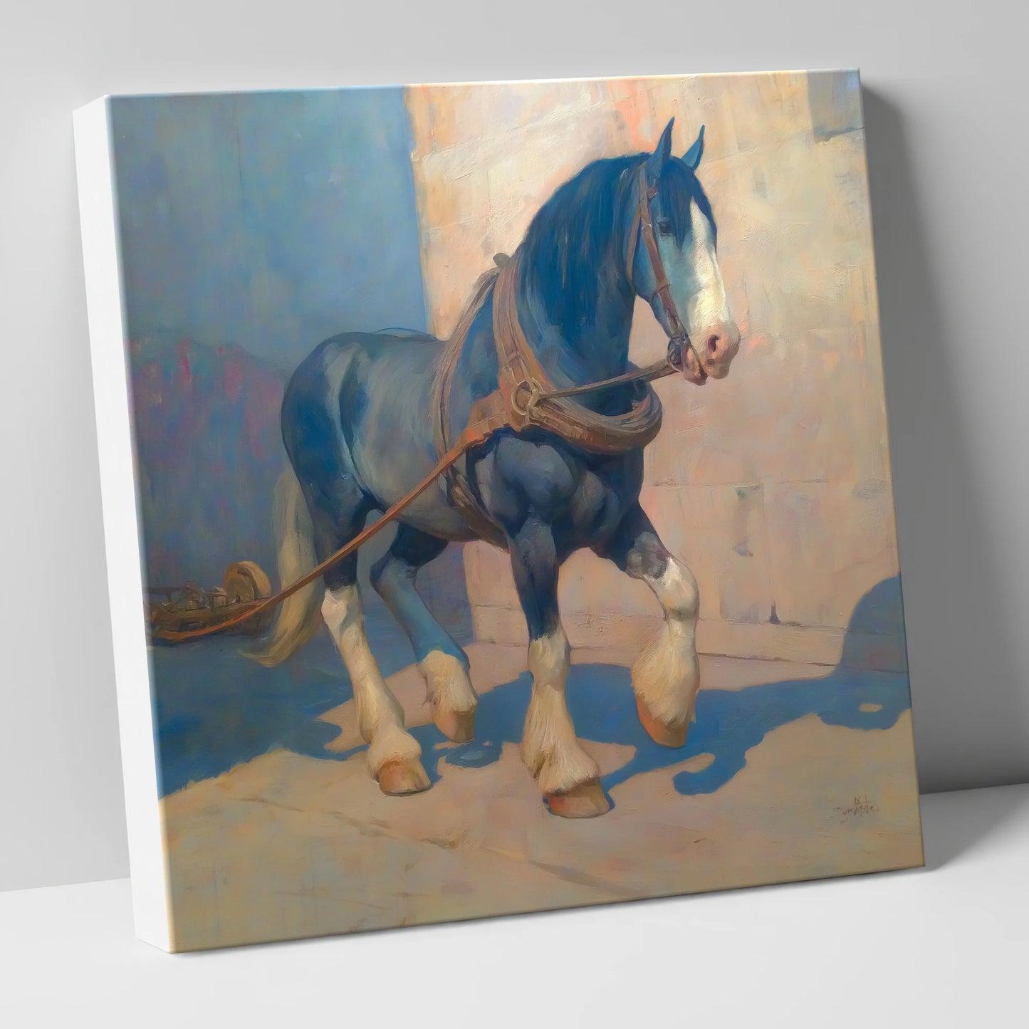 Strength in Harness horse breed canvas wall art