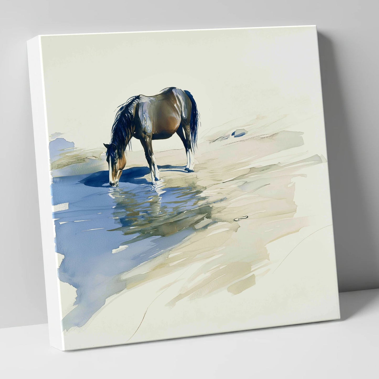 Quiet Reflection wild horses canvas wall art