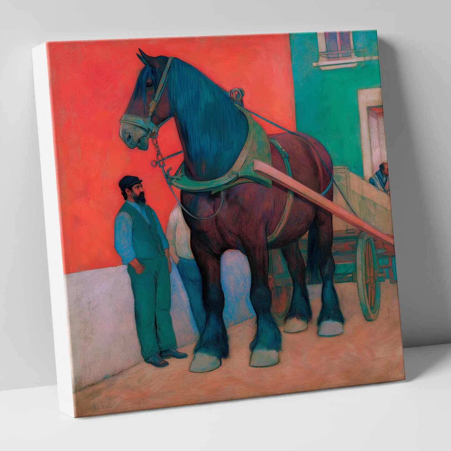 Strength and Stillness working horse canvas wall art