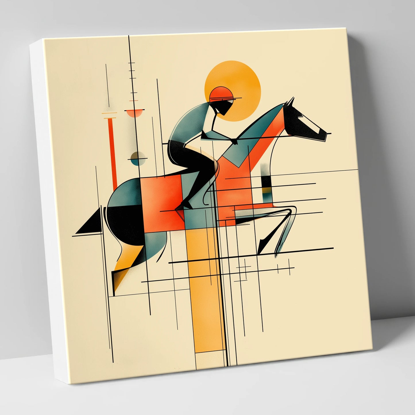 Precision at Pace racing horse canvas wall art
