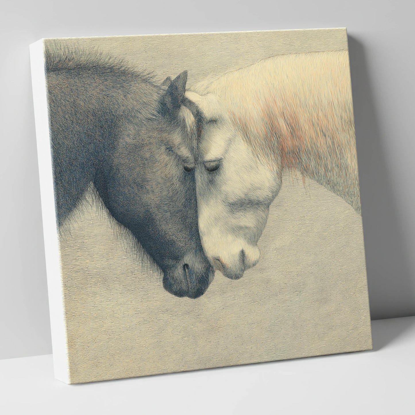 Quiet Harmony horse portrait canvas wall art