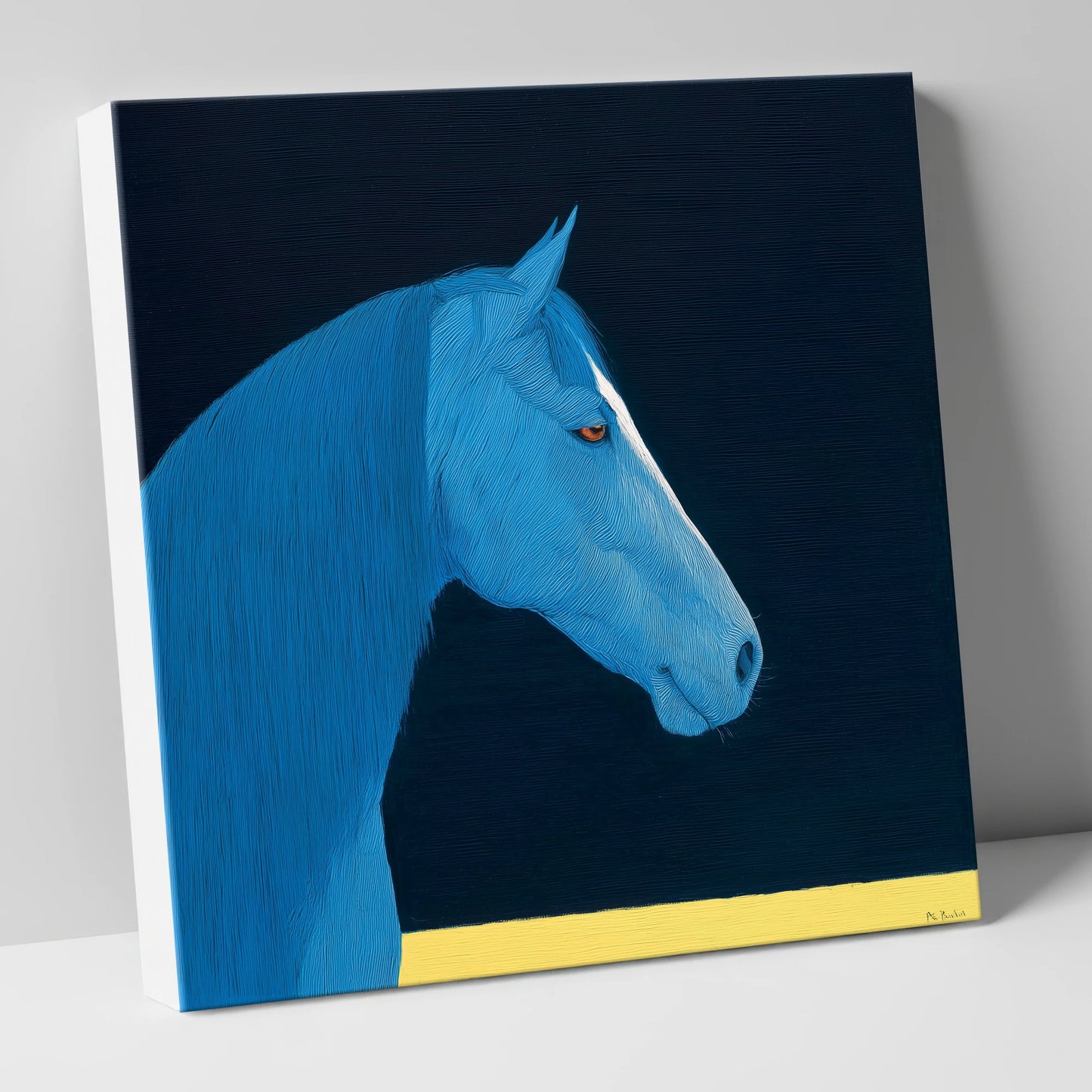 Azure Equine Profile horse breed canvas wall art