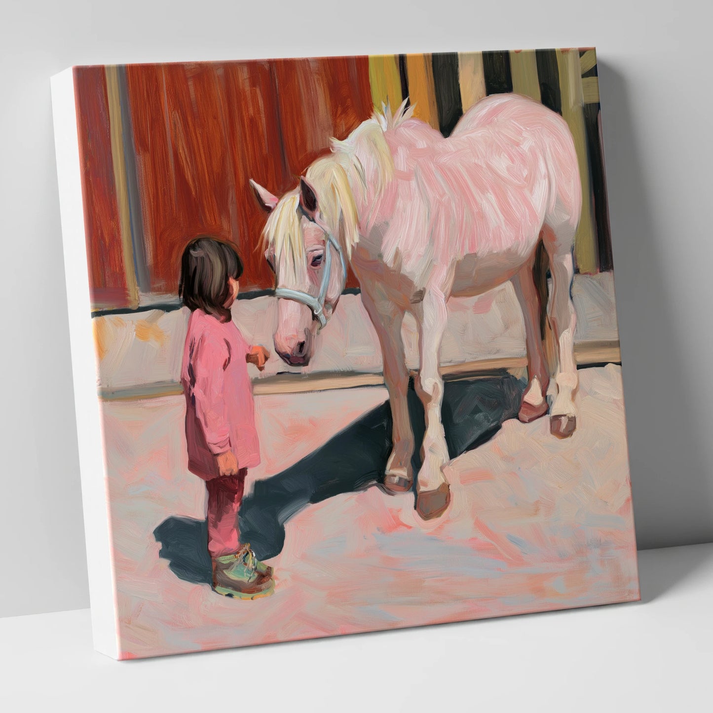 A Quiet Connection horse & rider canvas wall art