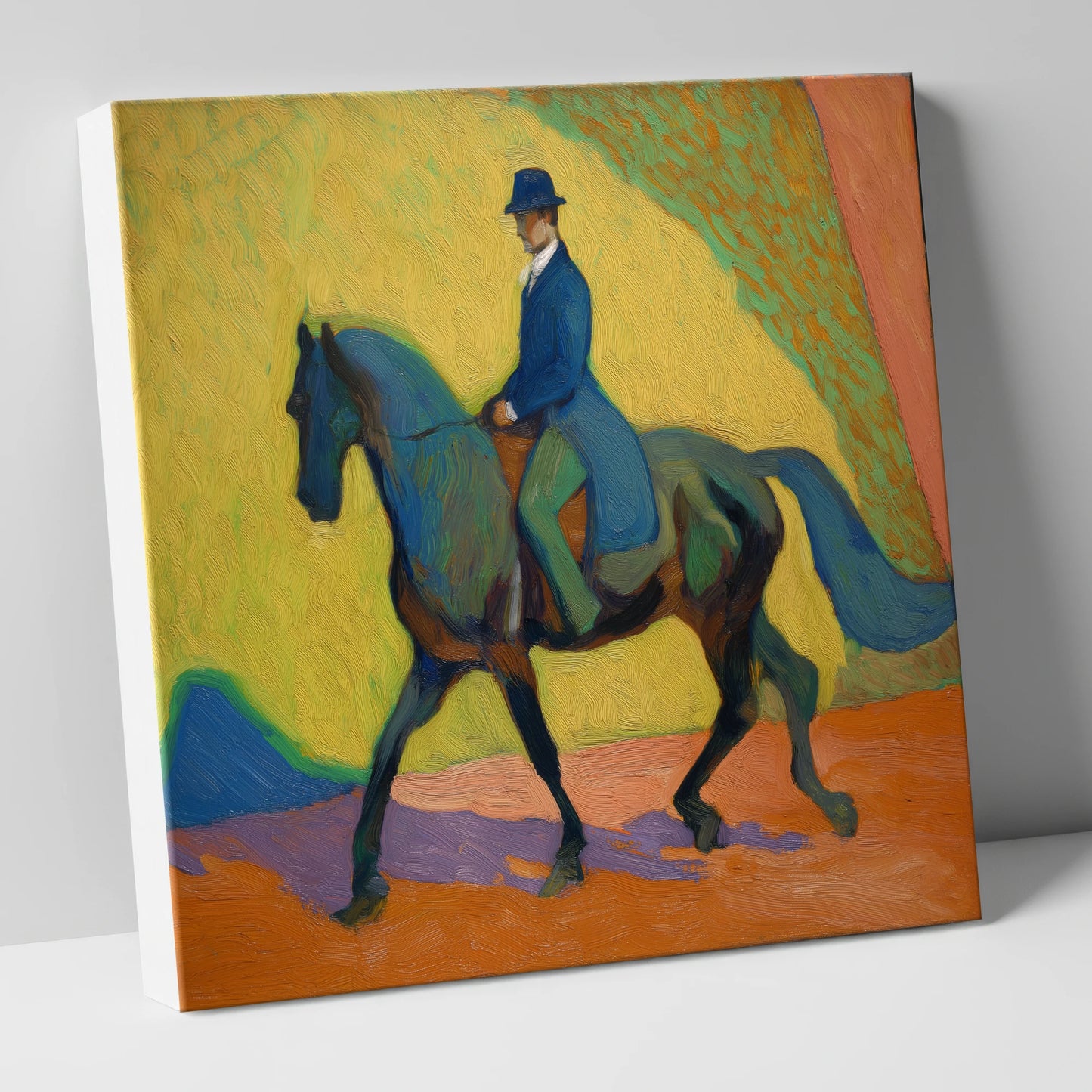 Vibrant Dressage Rhythm dressage horse canvas wall art