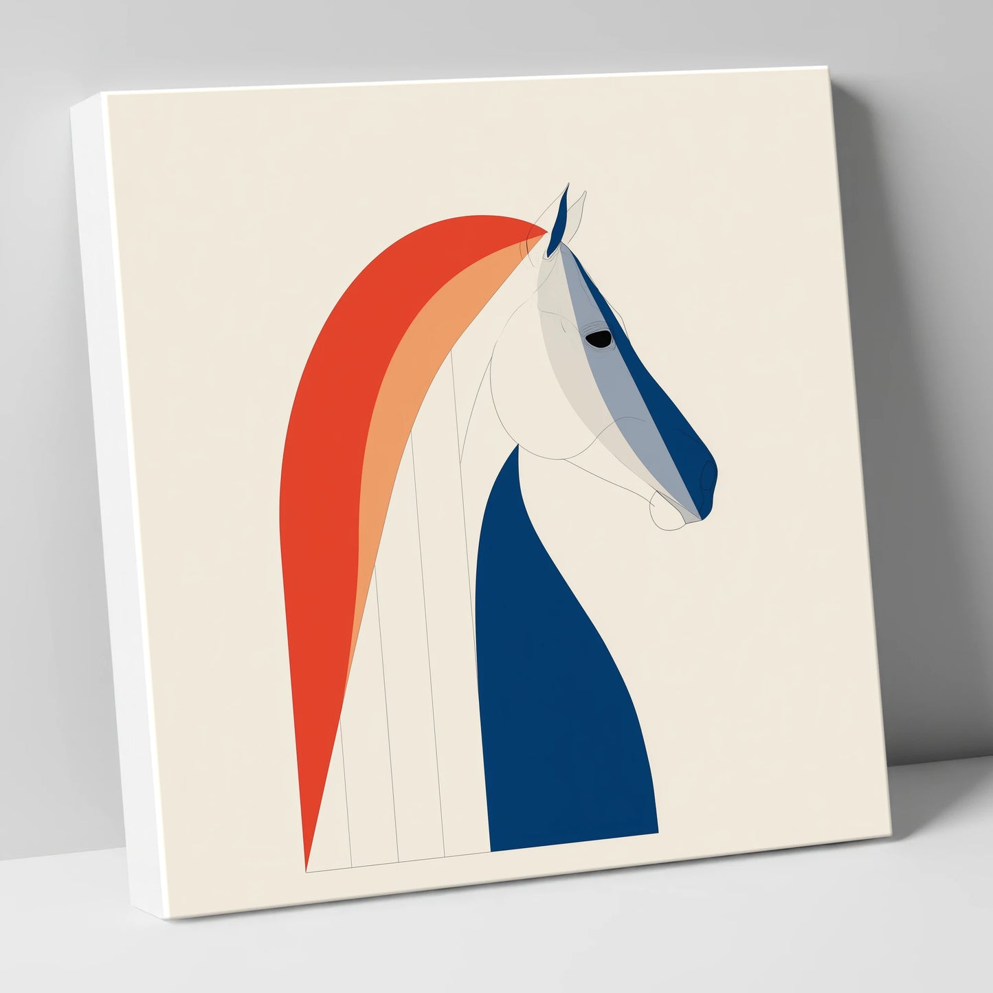 Modernist Equine Form horse breed canvas wall art