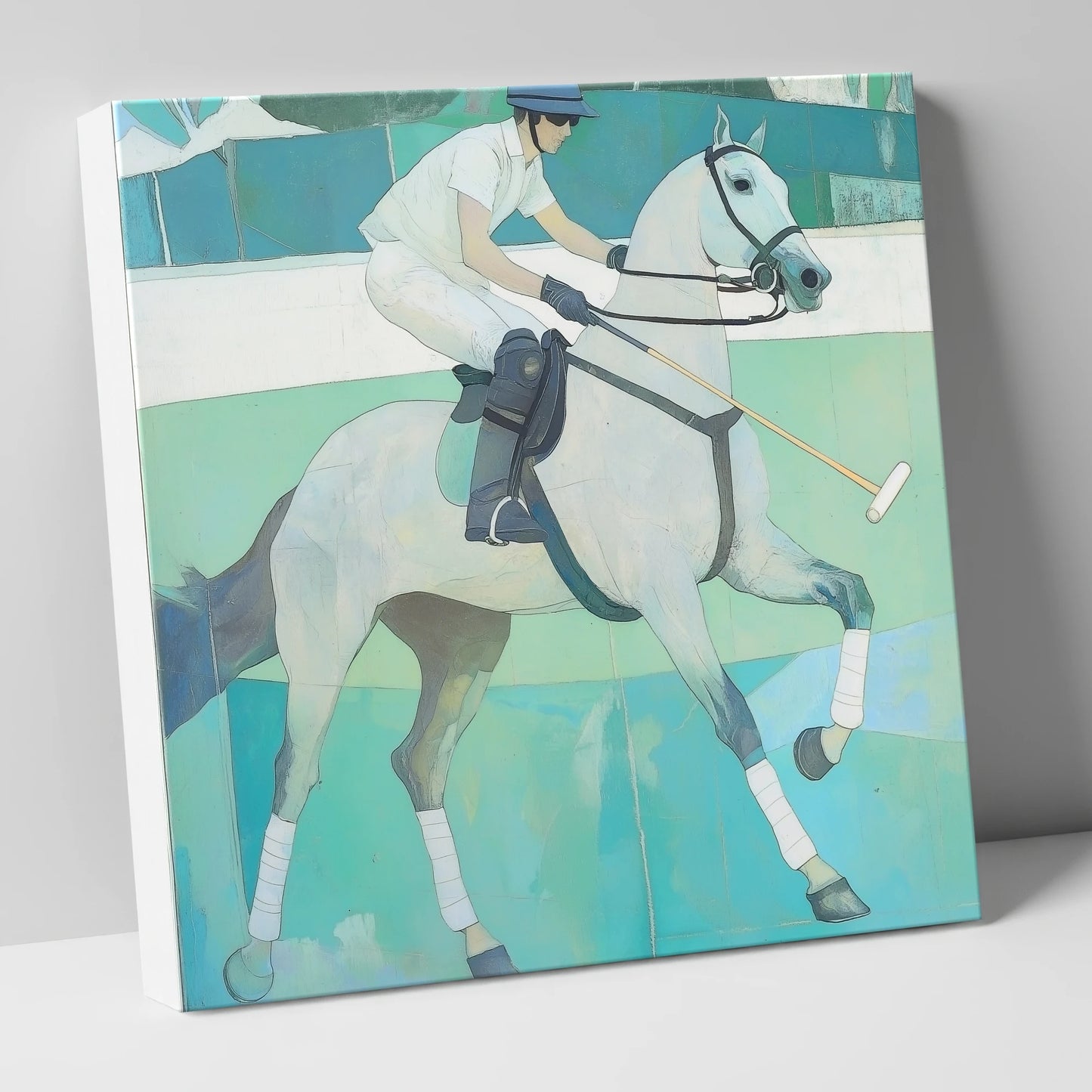 The Serene Chukka polo horse canvas wall art