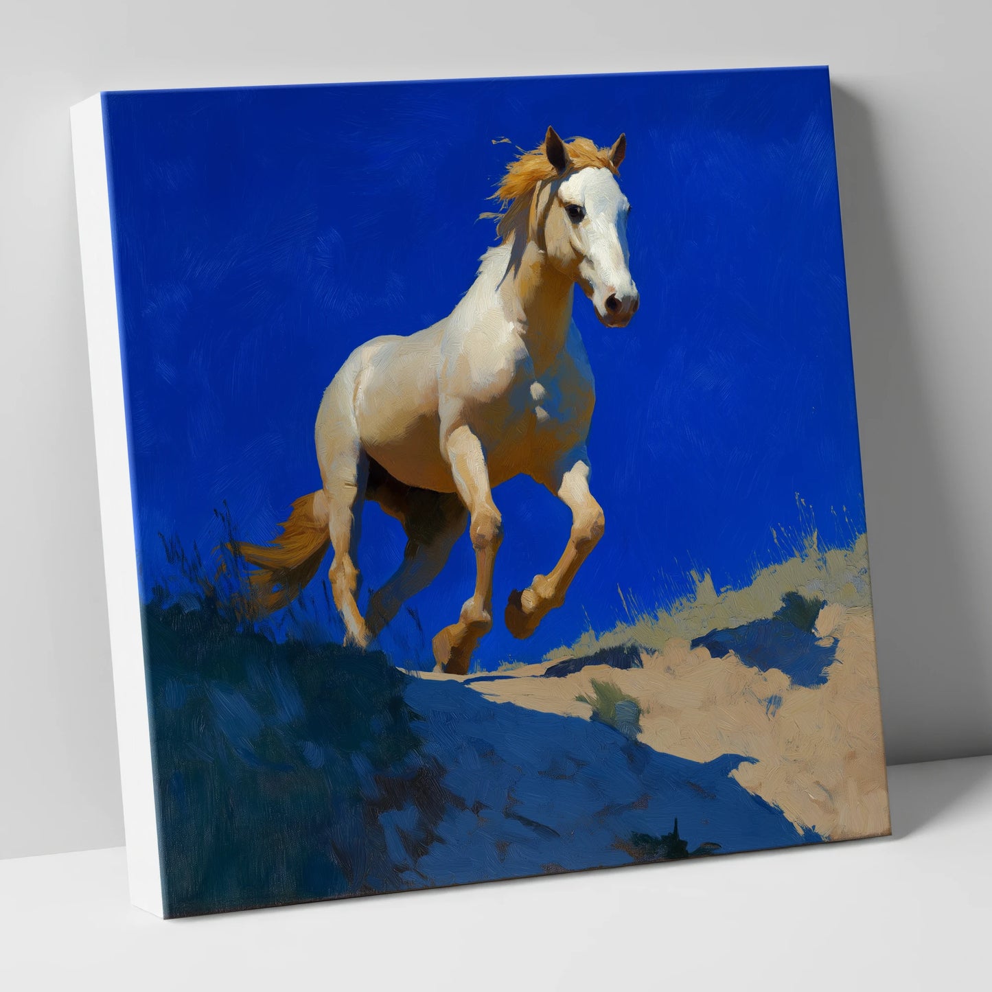 Sunlit Ascent wild horses canvas wall art