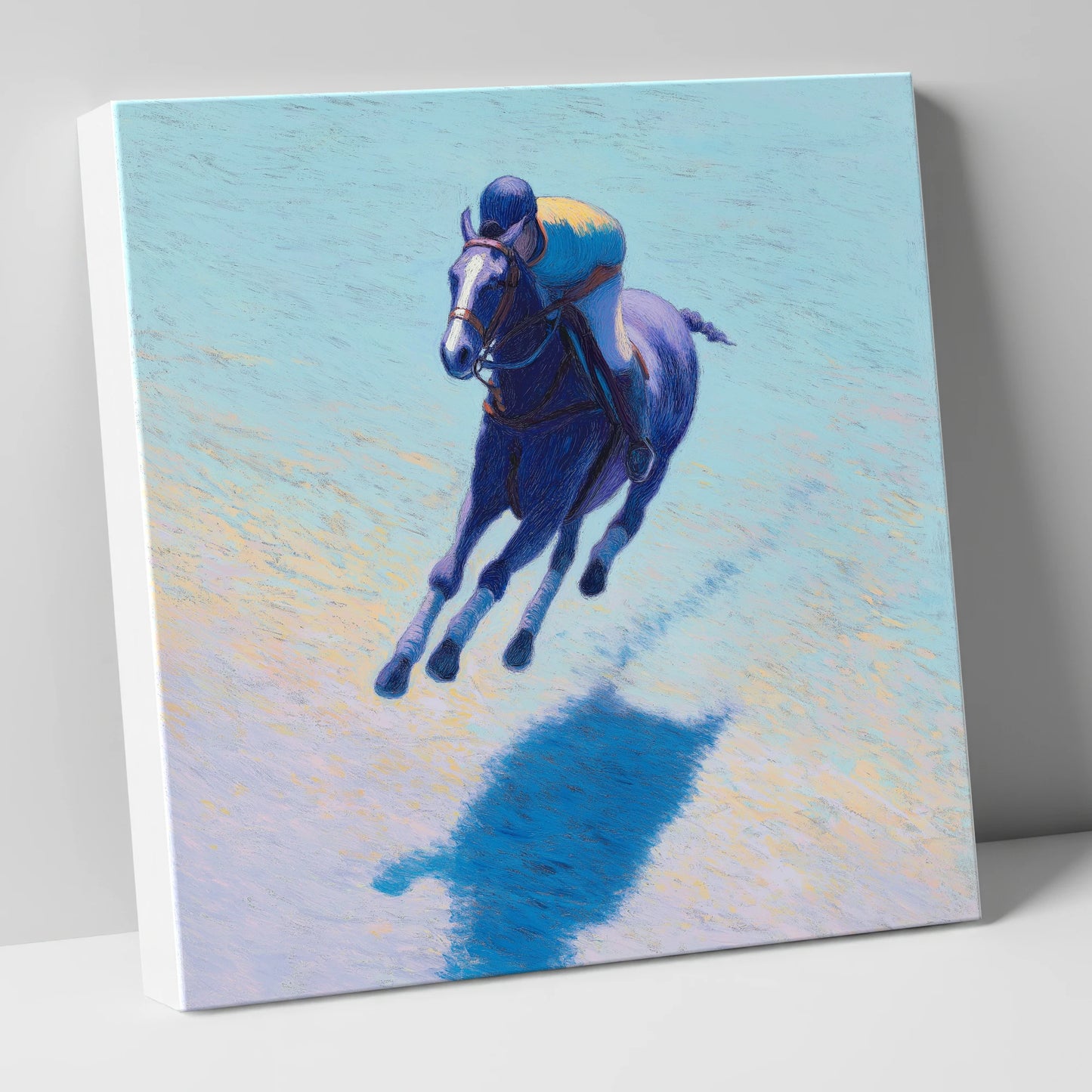 The Indigo Gallop polo horse canvas wall art