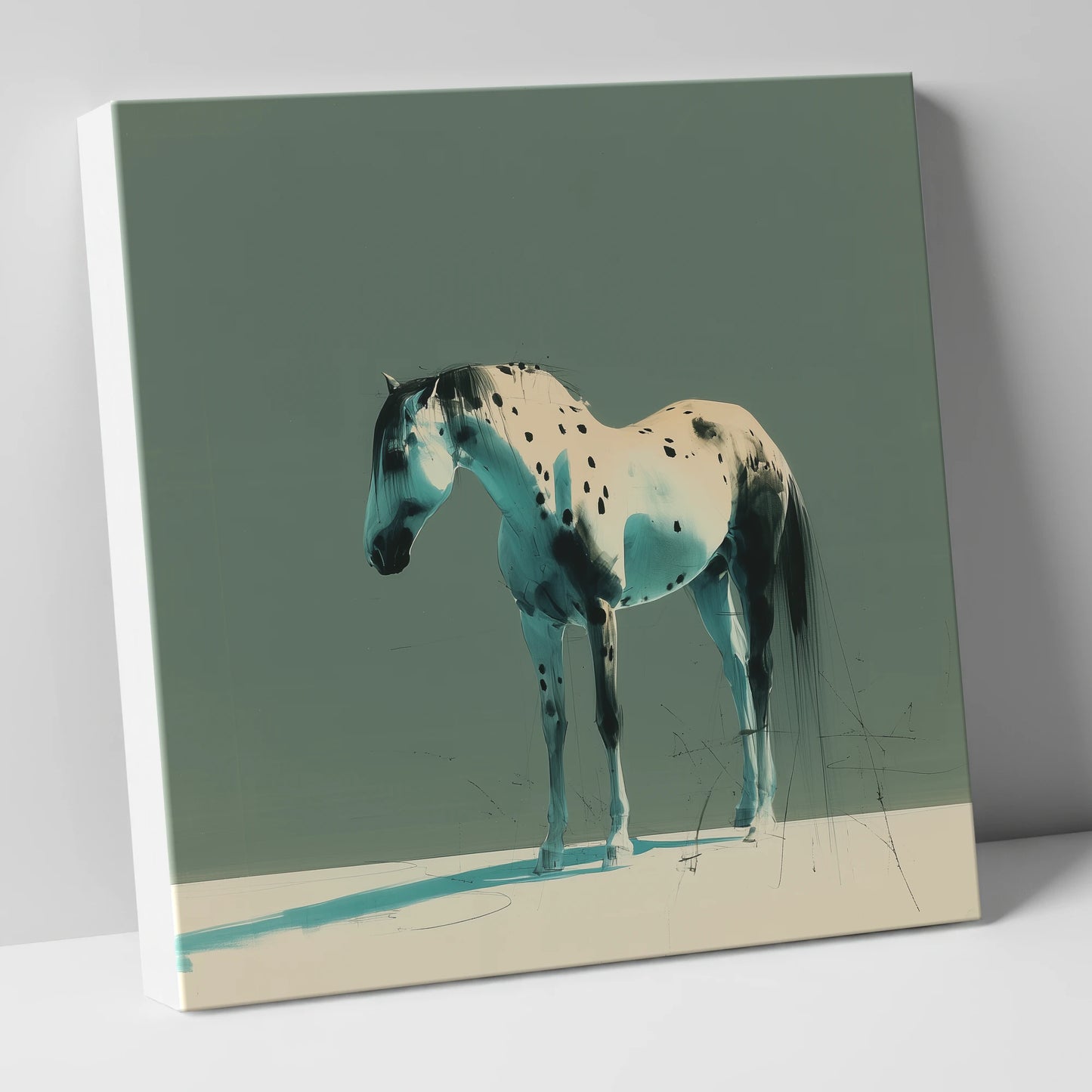 Modern Appaloosa Study horse breed canvas wall art