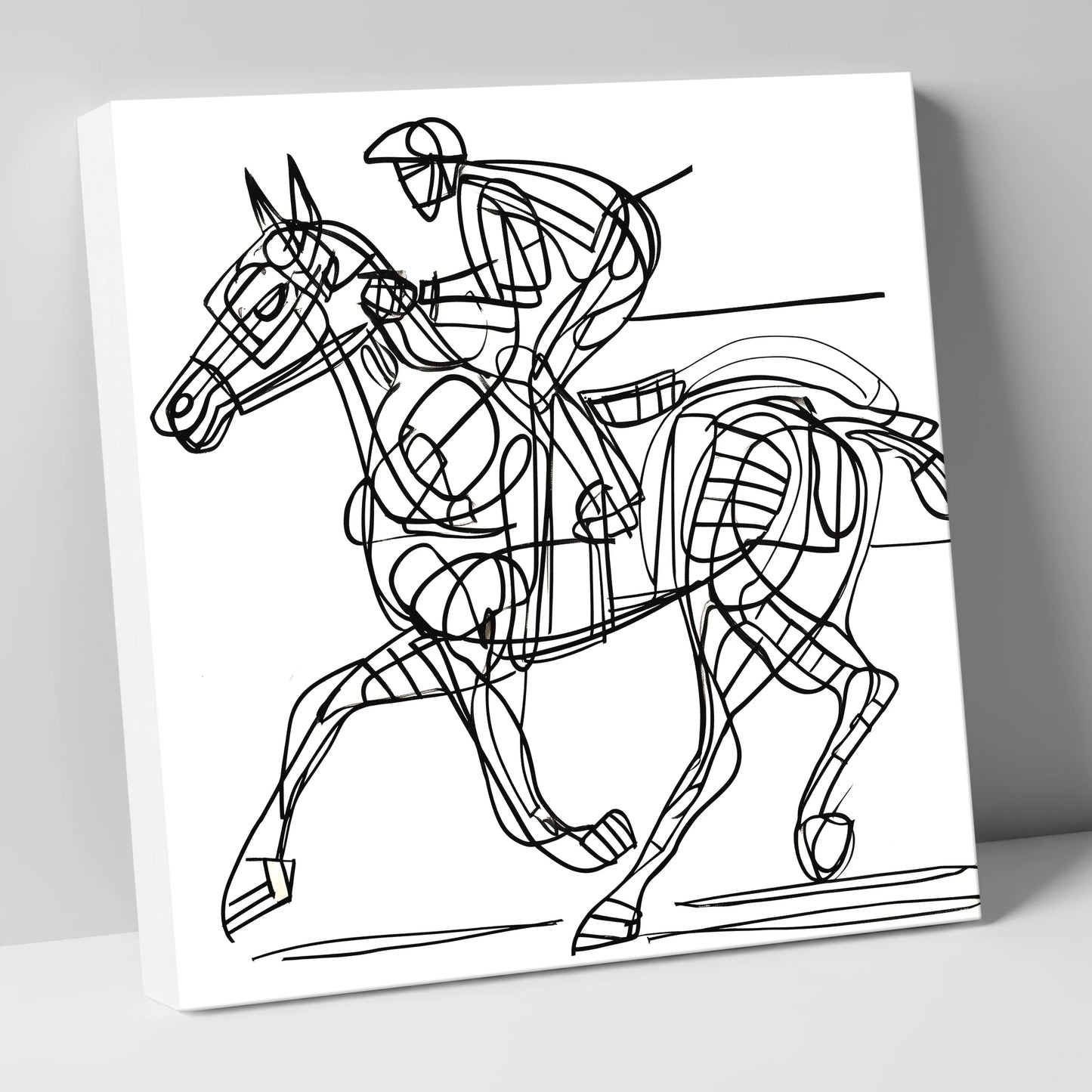 Linear Racing Form racing horse canvas wall art