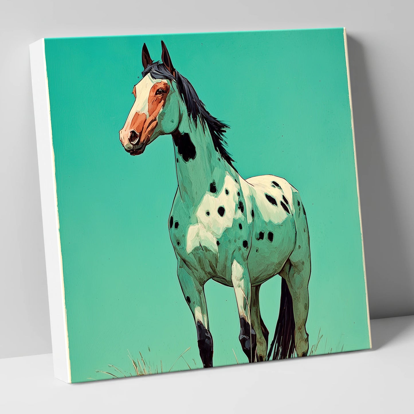 Vibrant Appaloosa Portrait horse breed canvas wall art